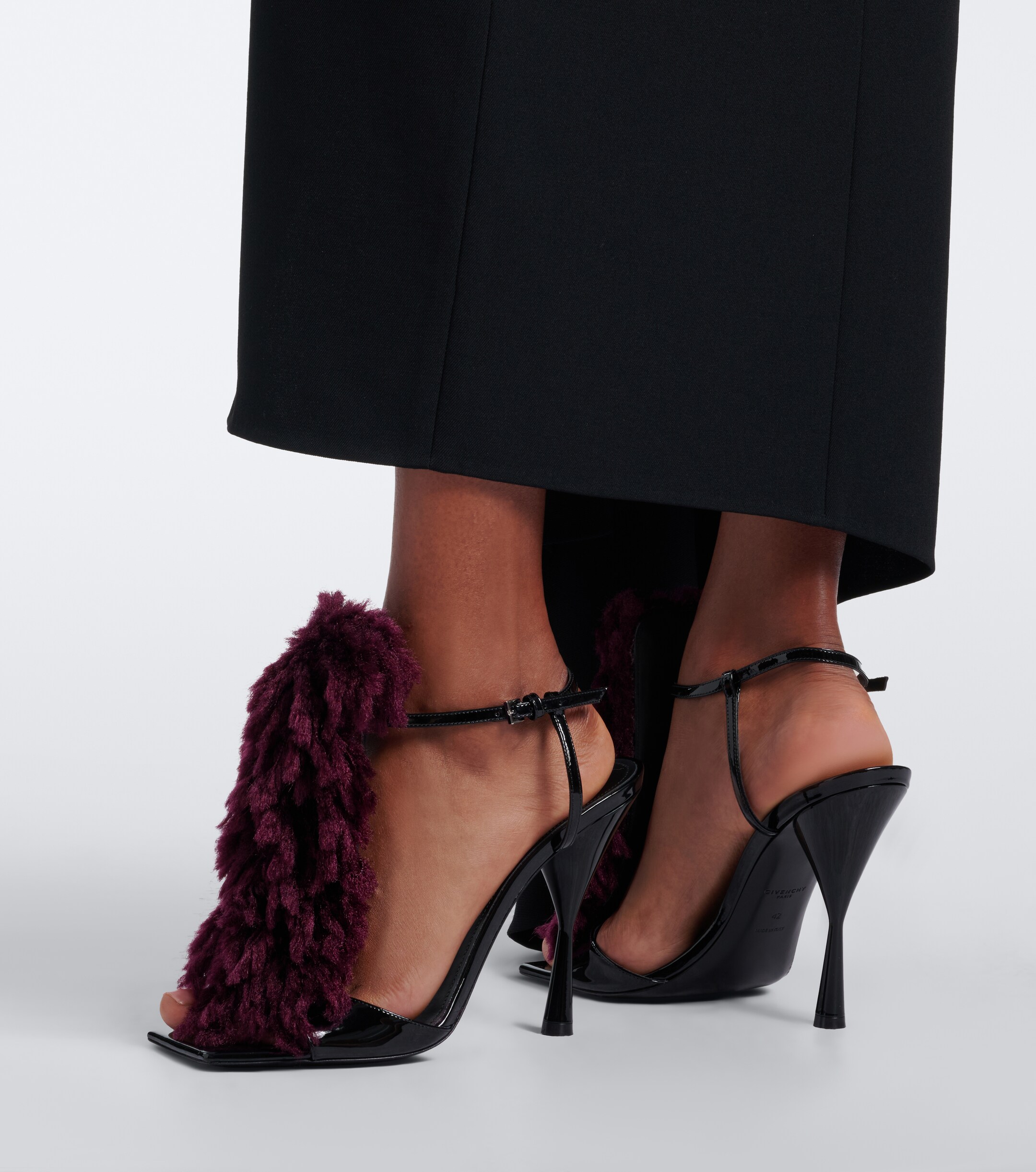 Givenchy Givenchy Pompom patent leather sandals