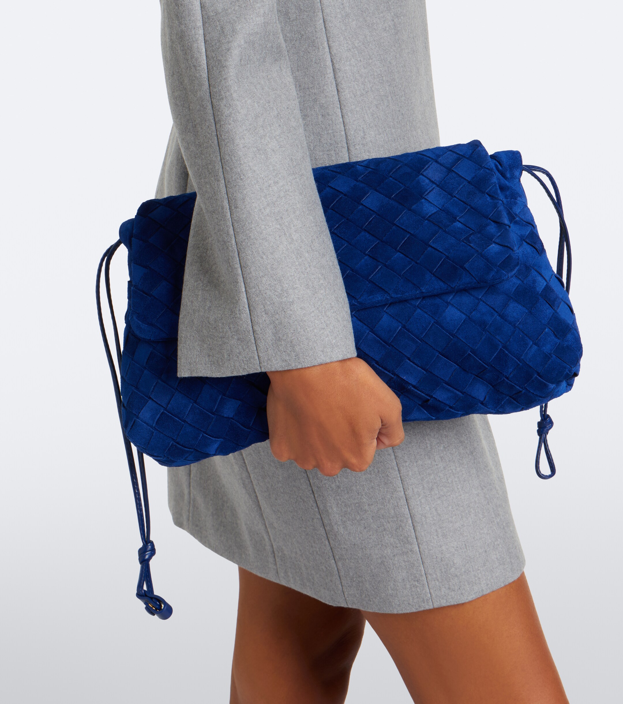 Bottega Veneta Bottega Veneta Giorno Intrecciato suede shoulder bag