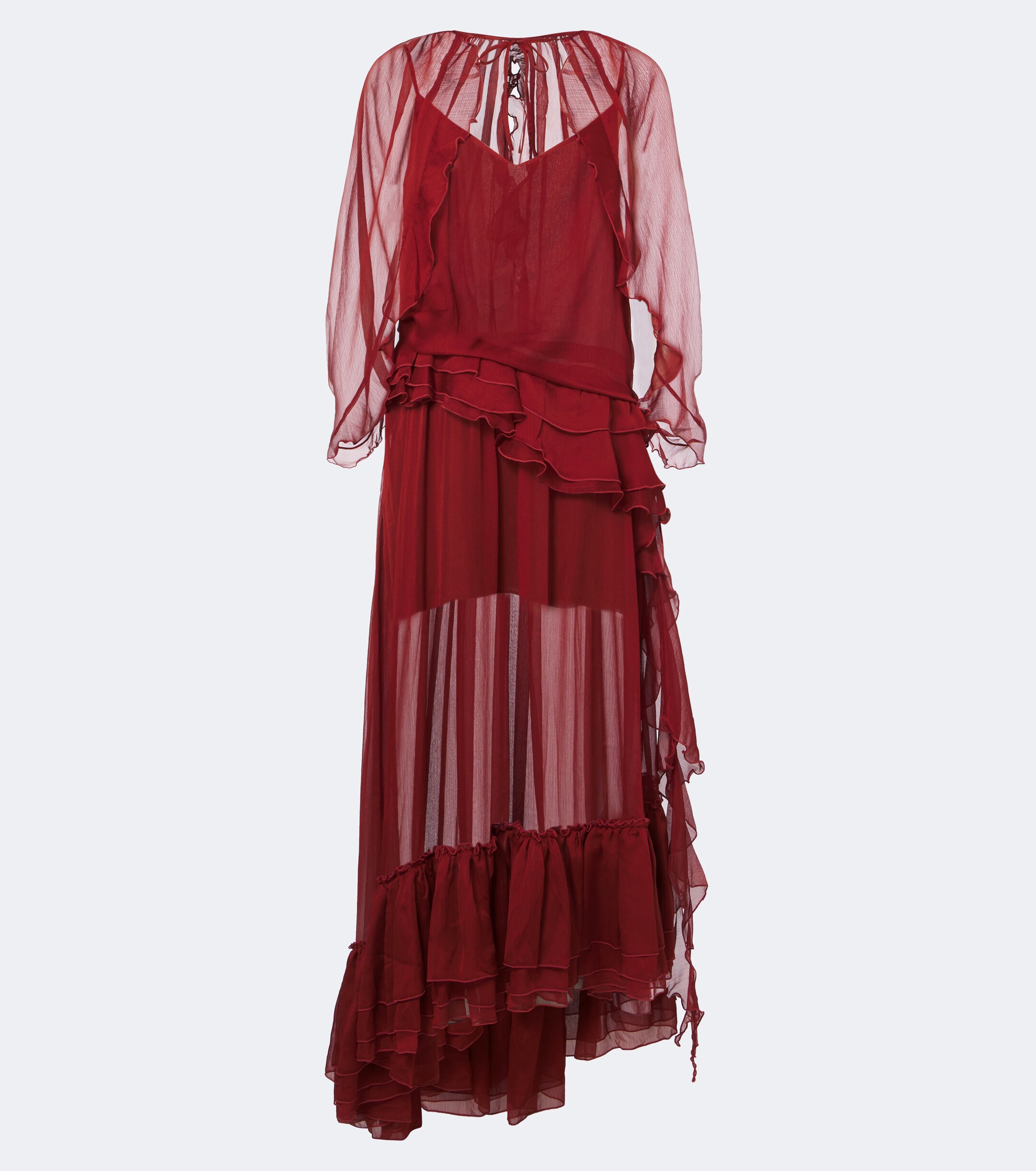 Jacques Wei Jacques Wei Ruffled chiffon gown