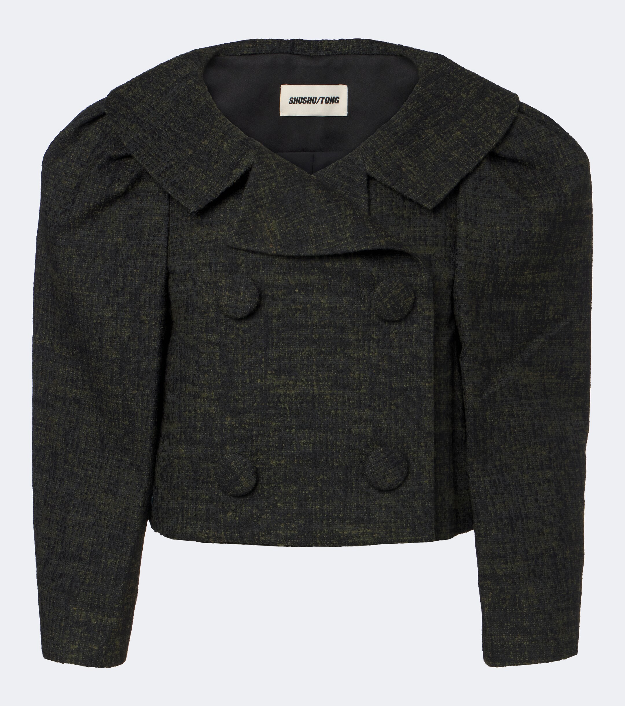 SHUSHU/TONG Shushu/Tong Cropped double-breasted tweed jacket