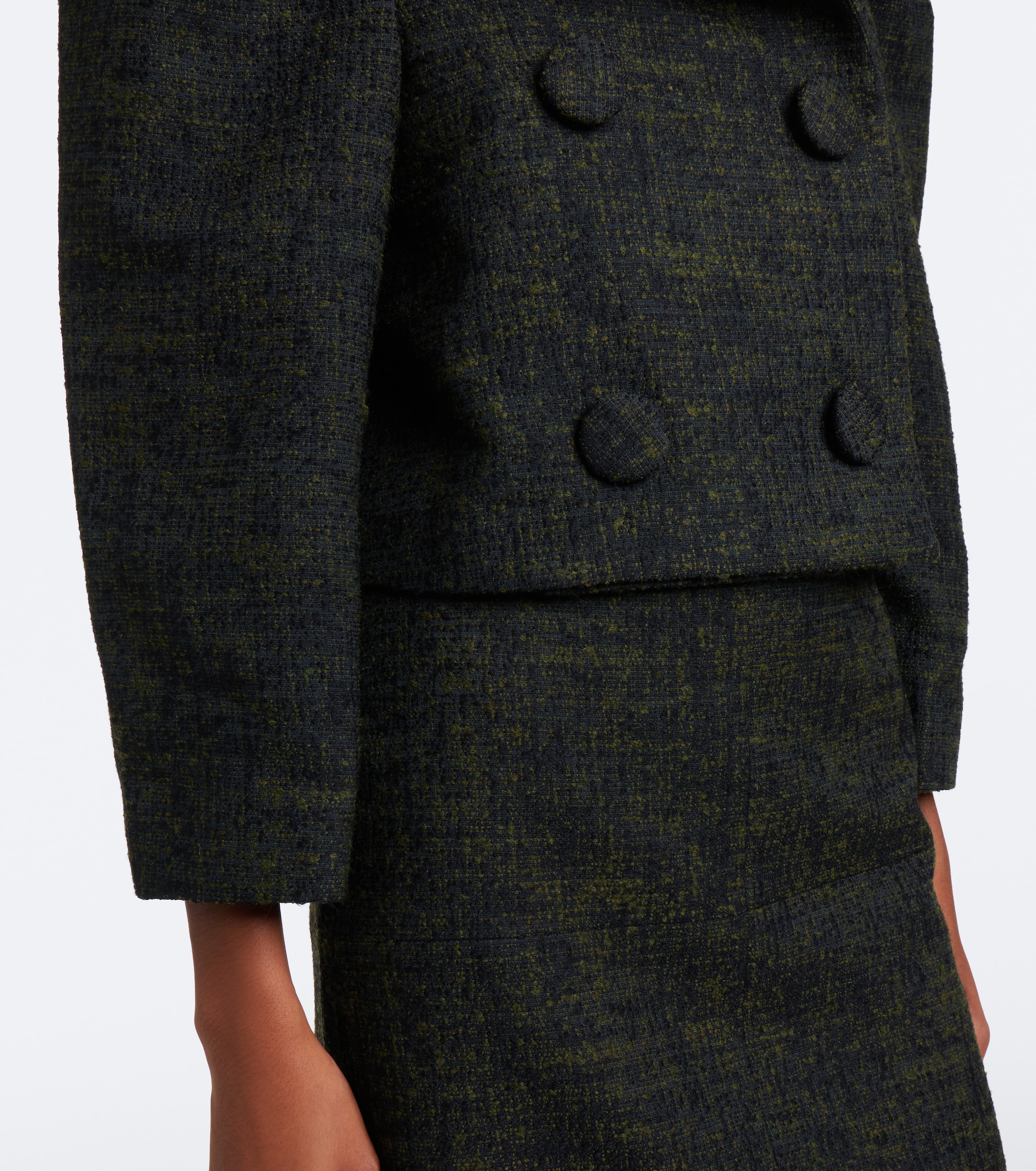 SHUSHU/TONG Shushu/Tong Cropped double-breasted tweed jacket