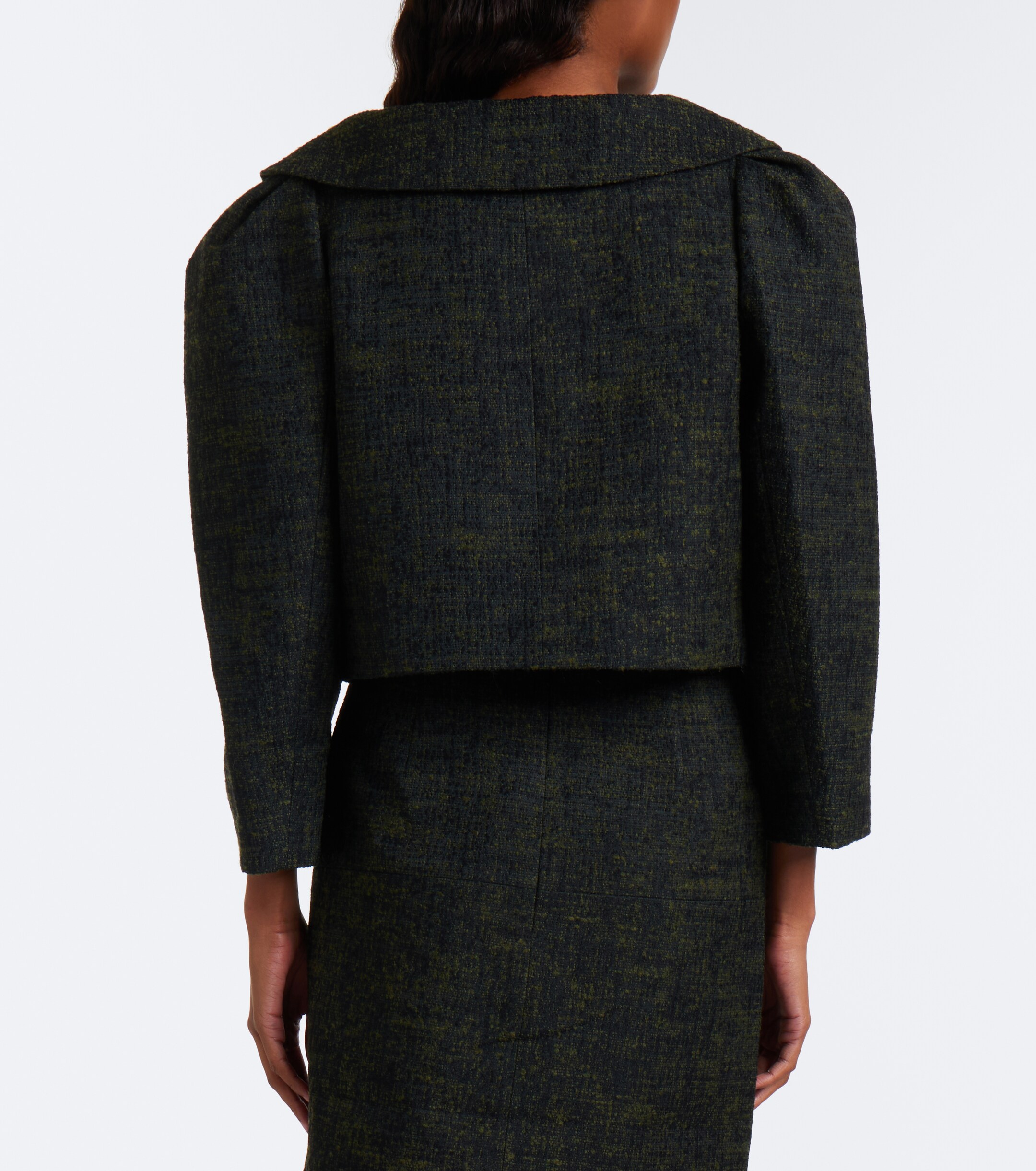 SHUSHU/TONG Shushu/Tong Cropped double-breasted tweed jacket