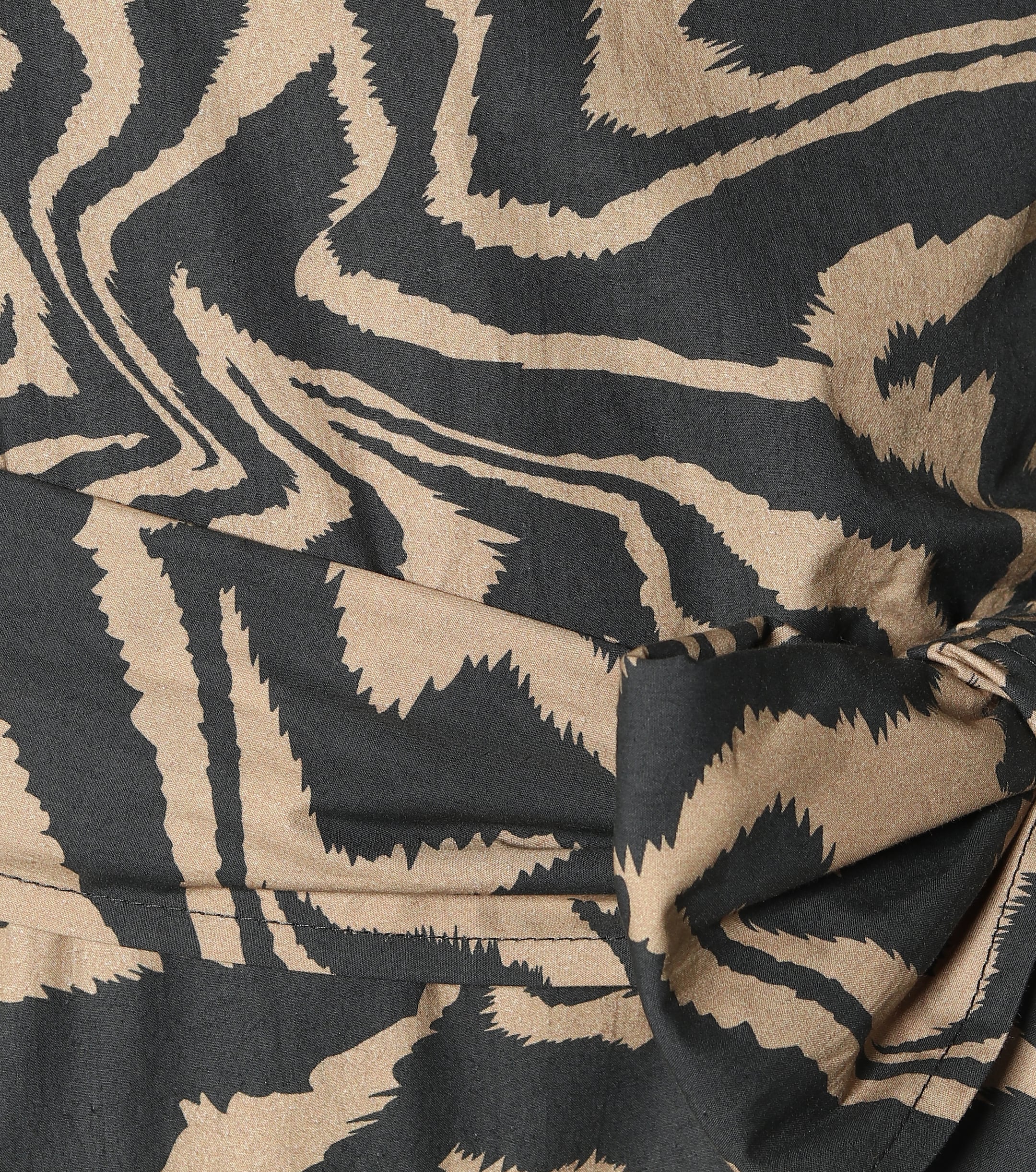 GANNI Zebra-print cotton-poplin top
