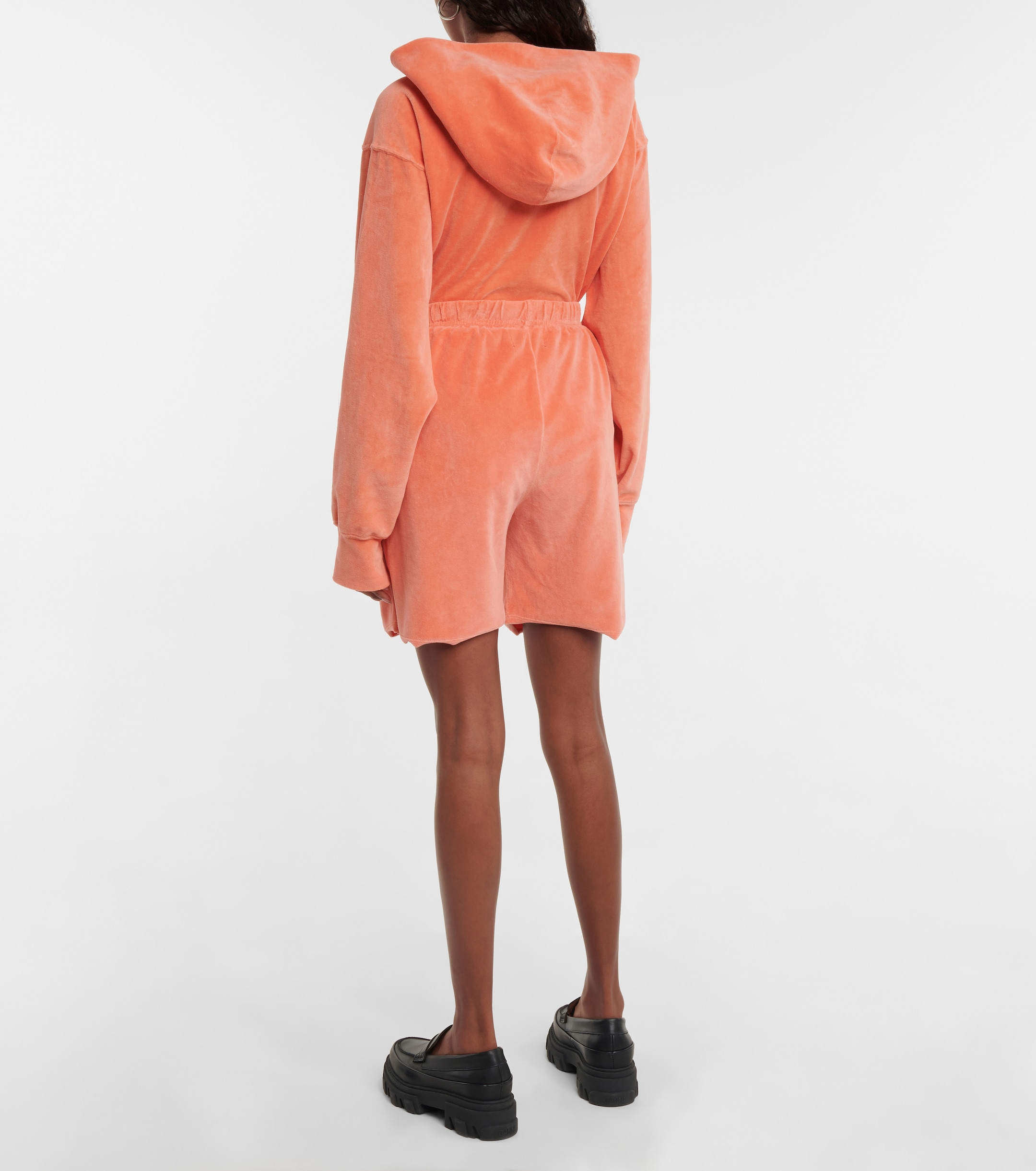 Les Tien Snap Front velour shorts thumbnail