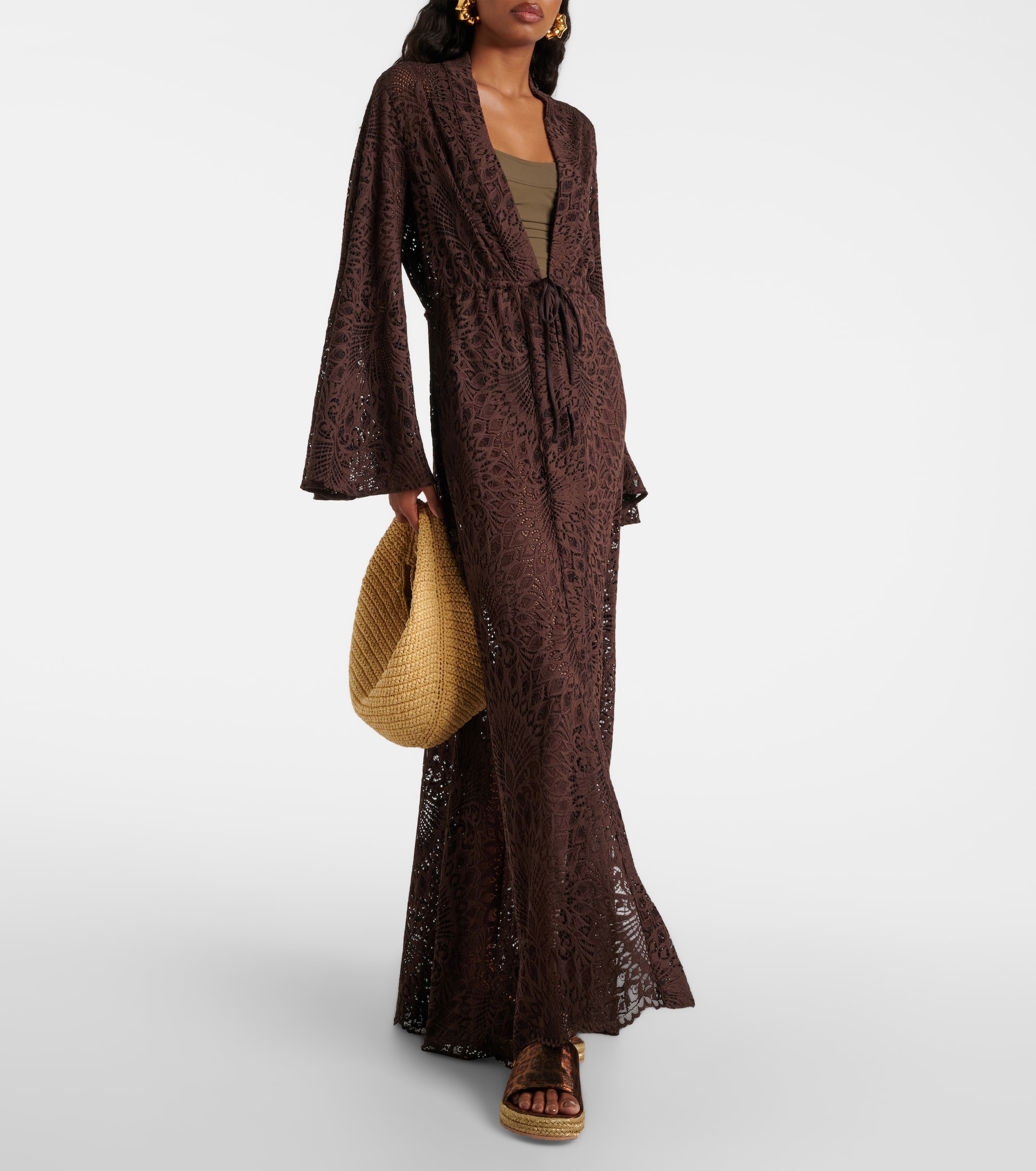 GIANVITO ROSSI Leopard-print platform espadrille slides