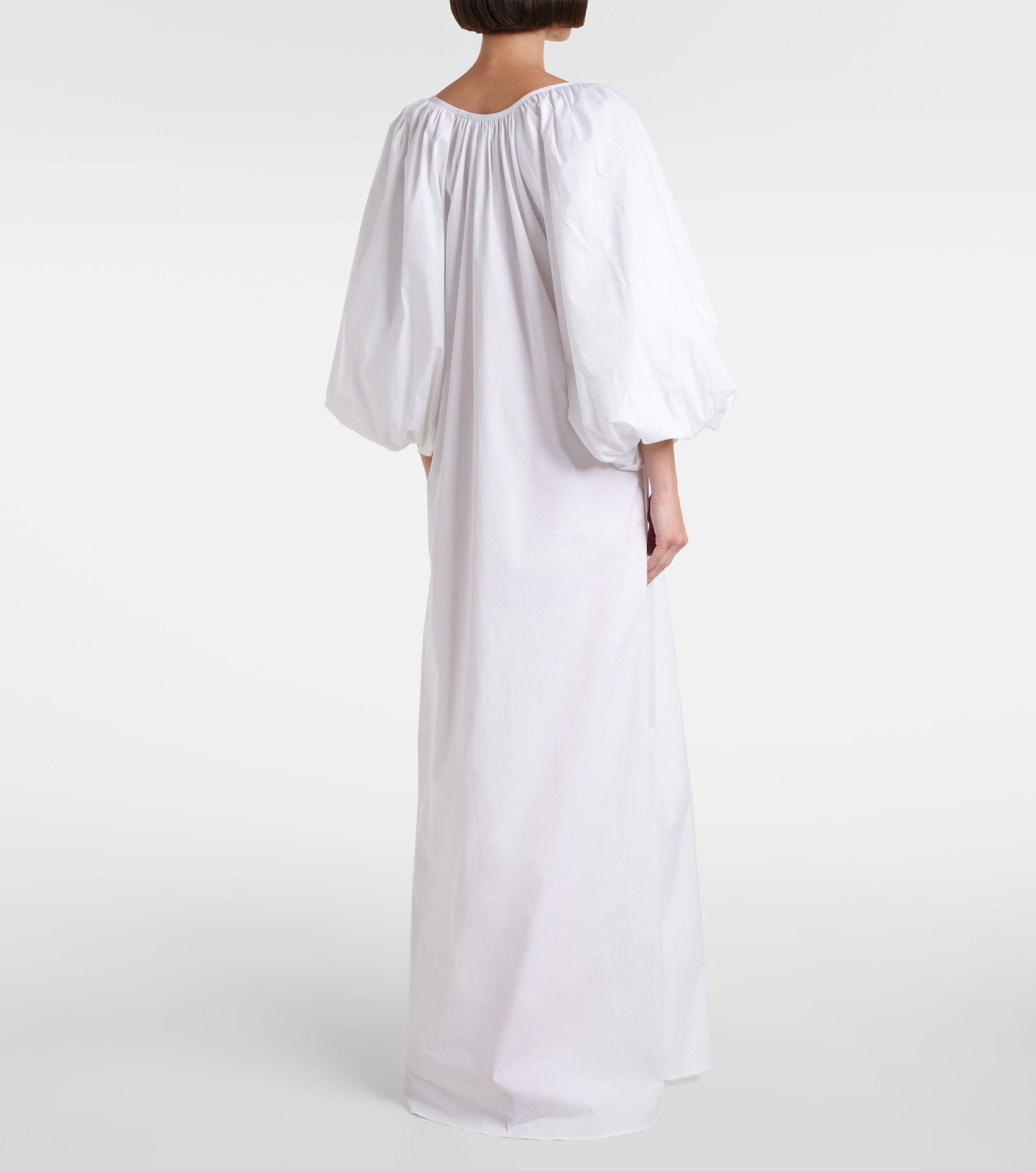 Adriana Degreas Puff-sleeve cotton maxi dress