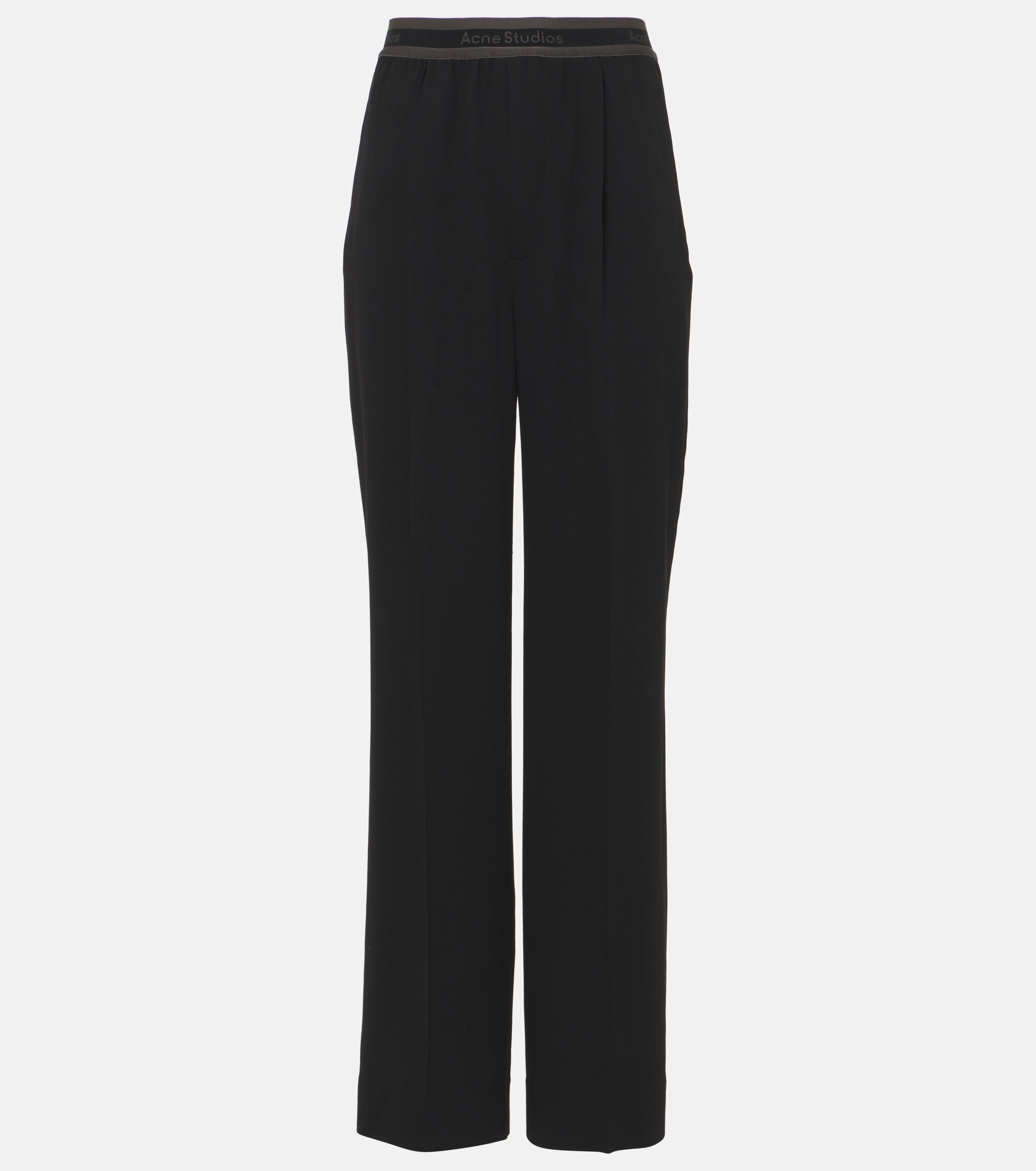 Acne Studios Logo mid-rise wide-leg pants