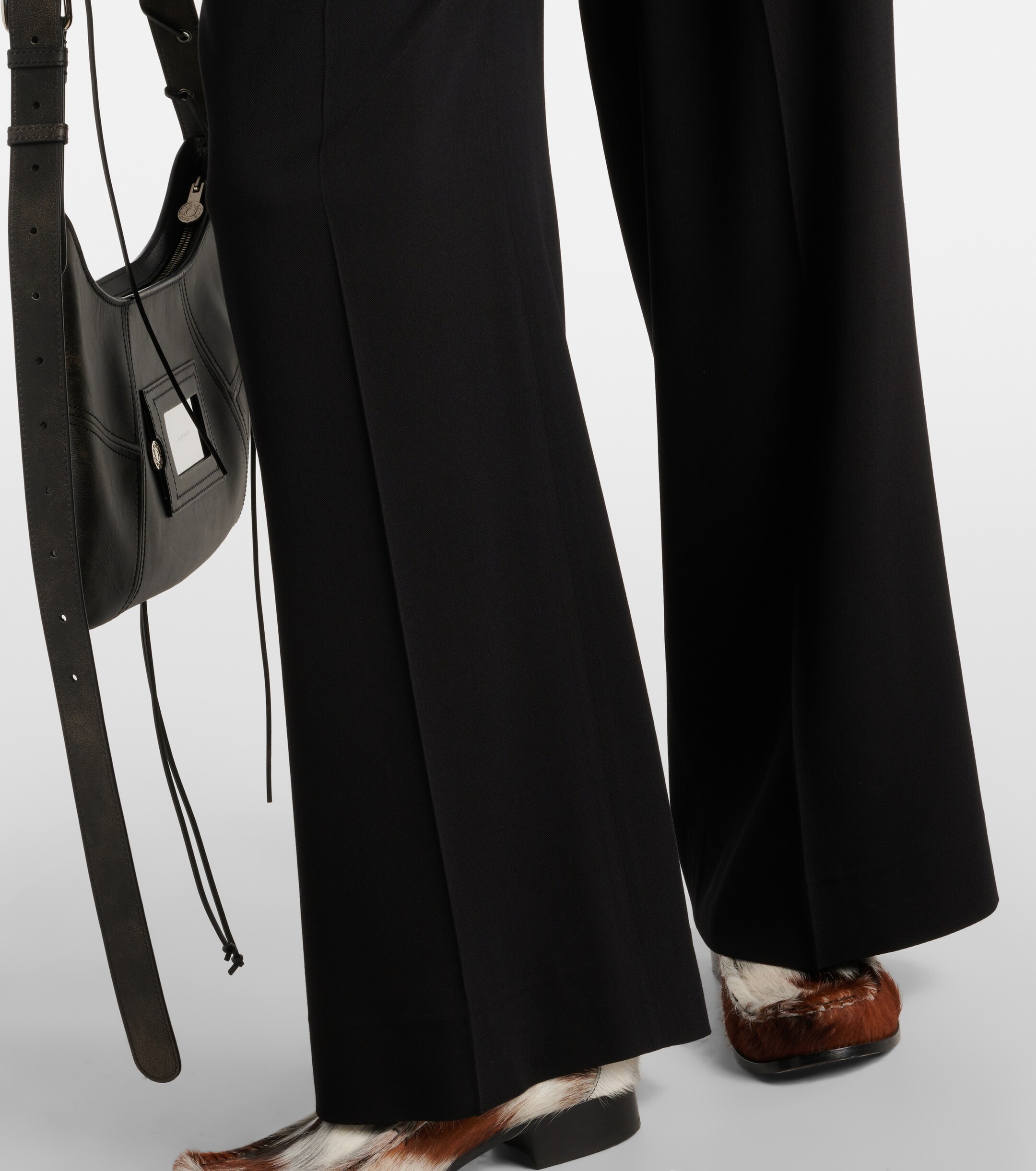Acne Studios Logo mid-rise wide-leg pants
