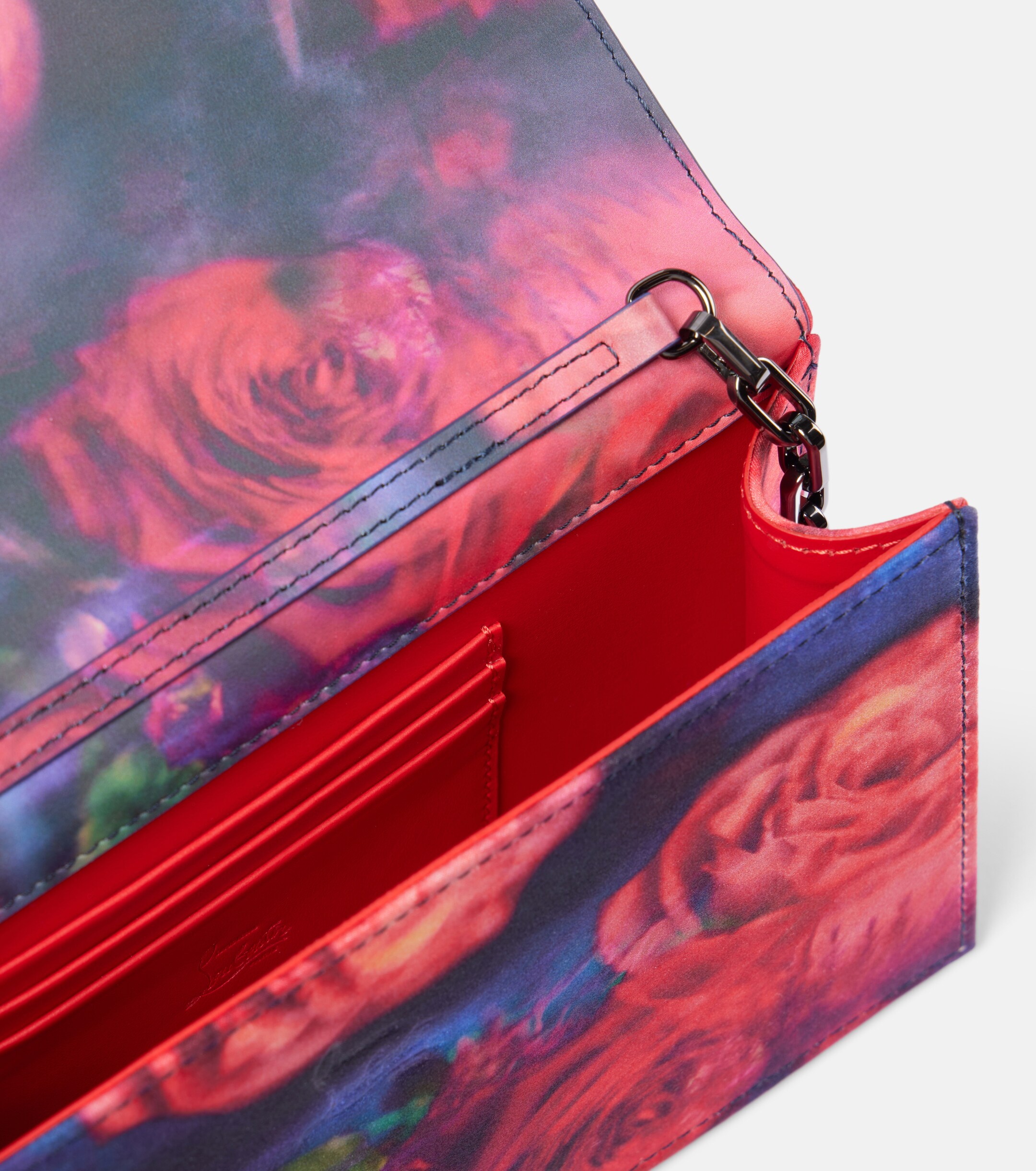 CHRISTIAN LOUBOUTIN Loubi54 floral satin crêpe clutch