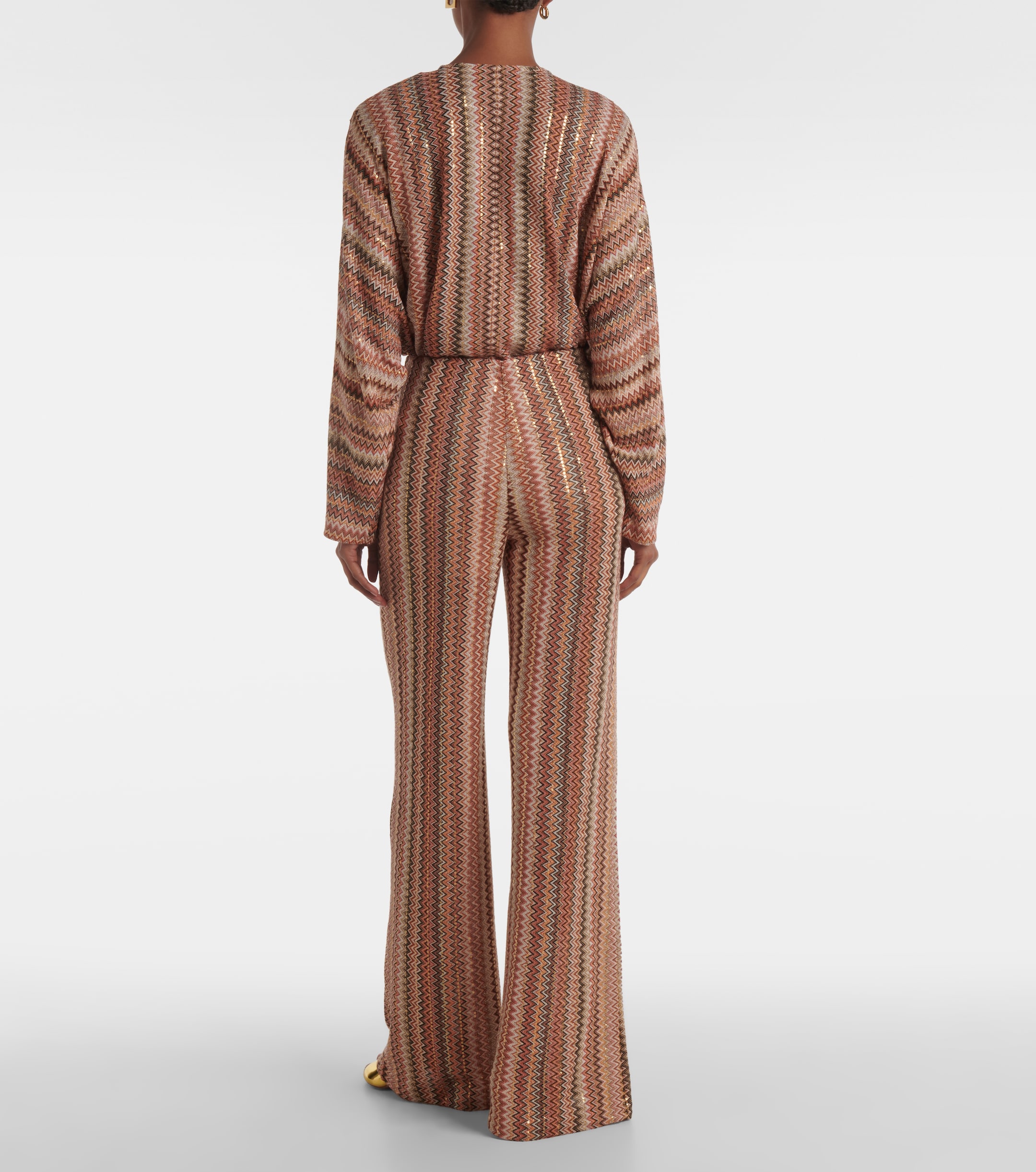 Missoni Zigzag cotton-blend wide-leg pants thumbnail