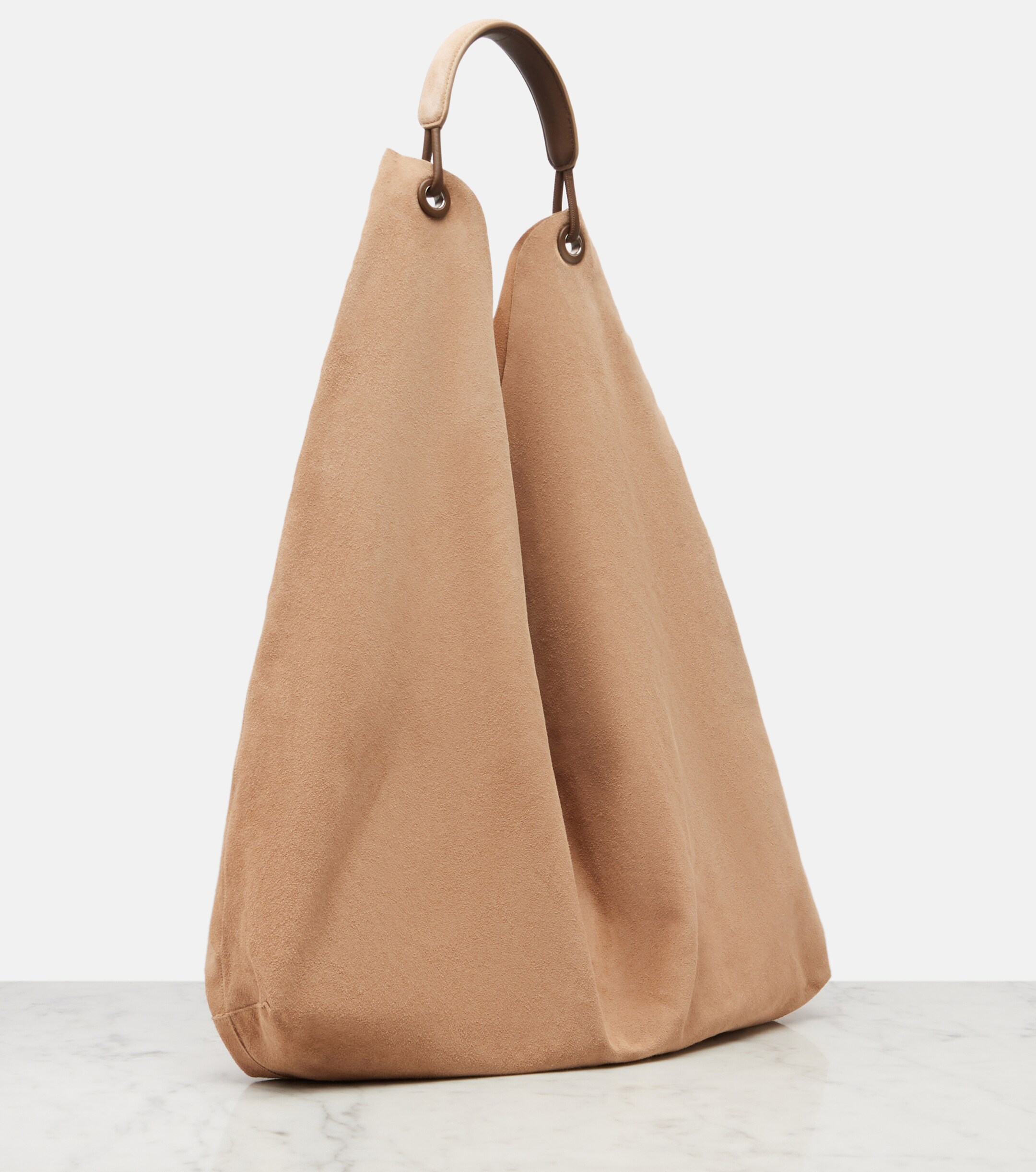 The Row Bindle Three suede shoulder bag