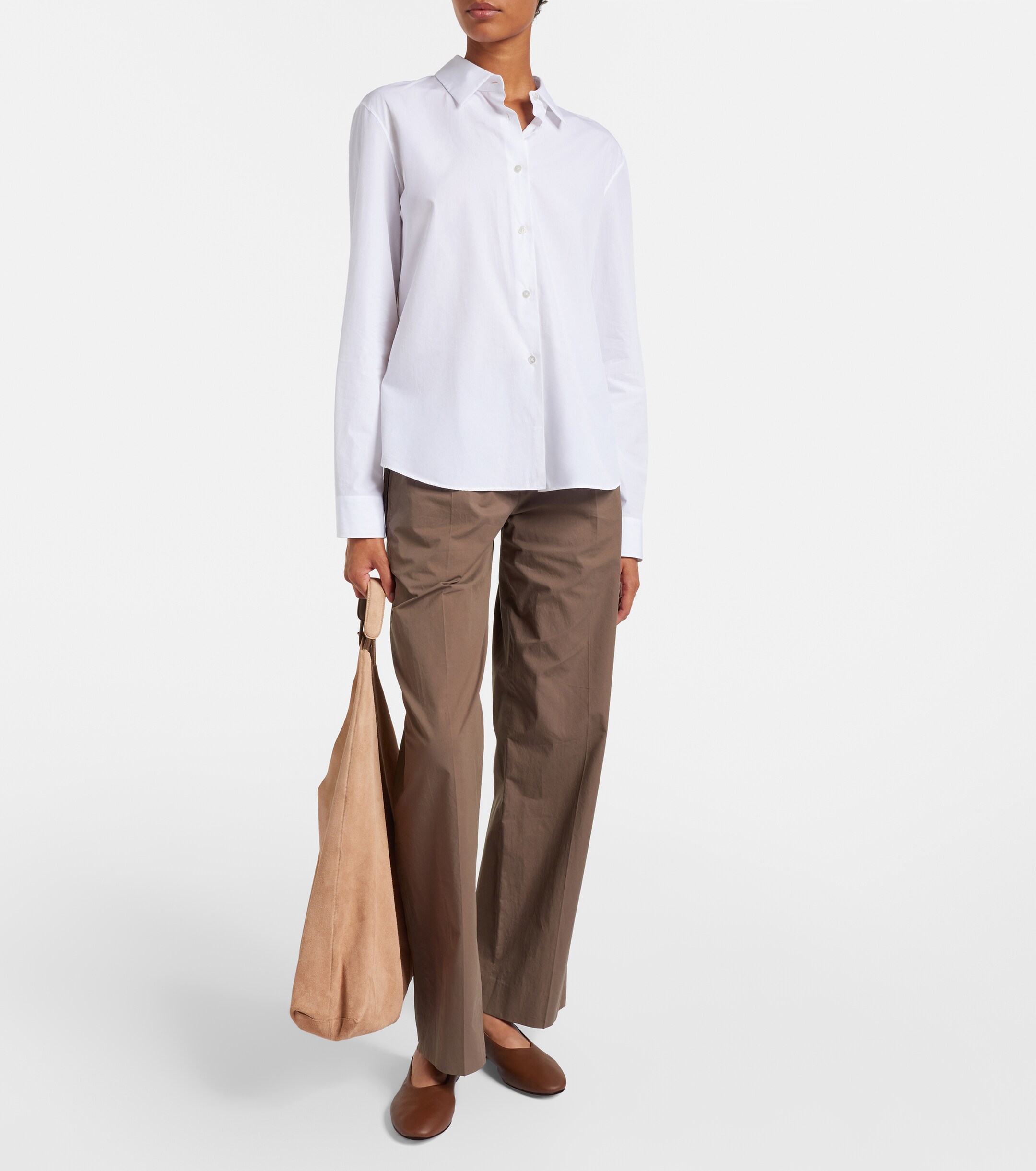 The Row Bindle Three suede shoulder bag