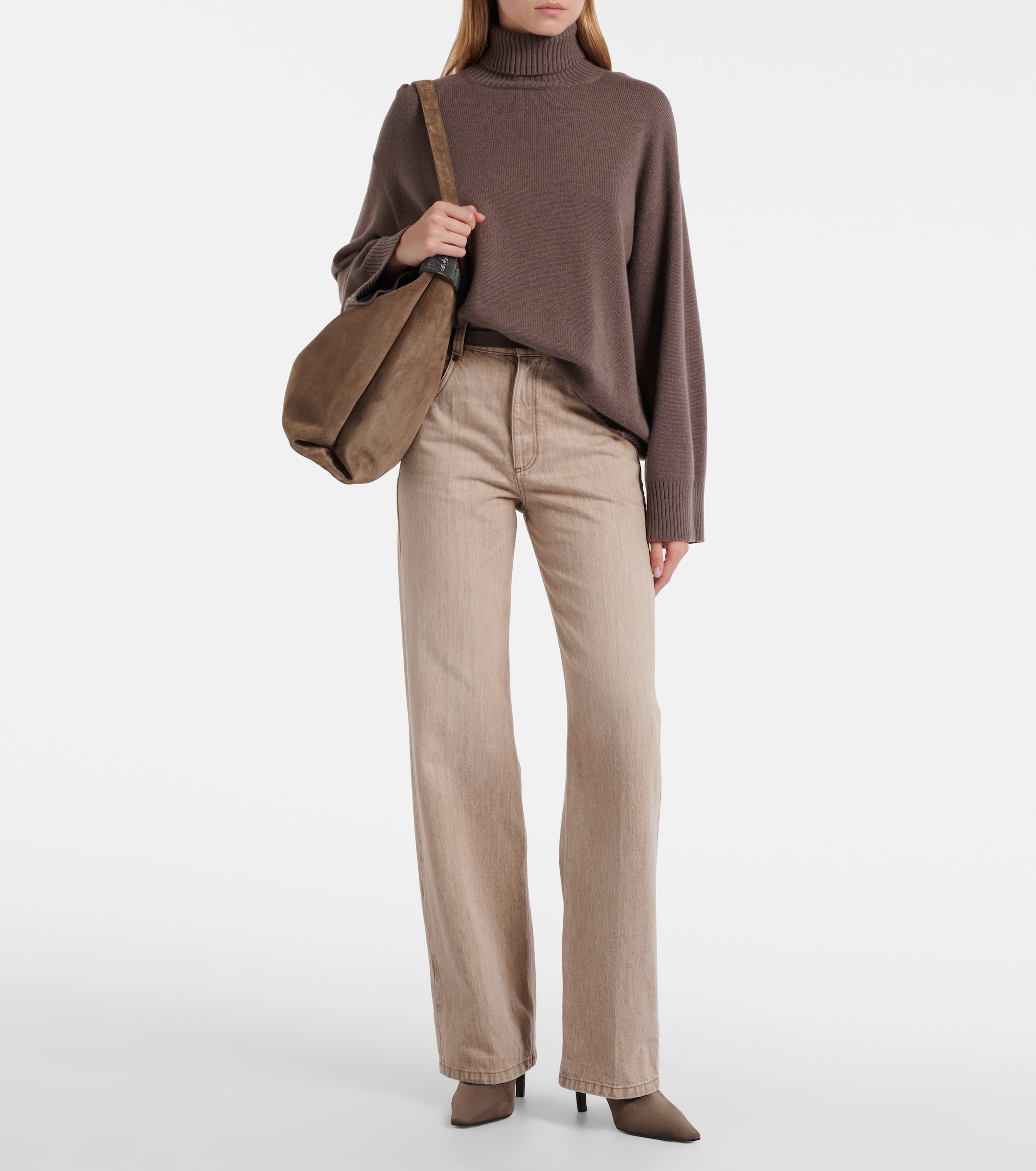 Brunello Cucinelli - Oversized cashmere turtleneck sweater | Plush