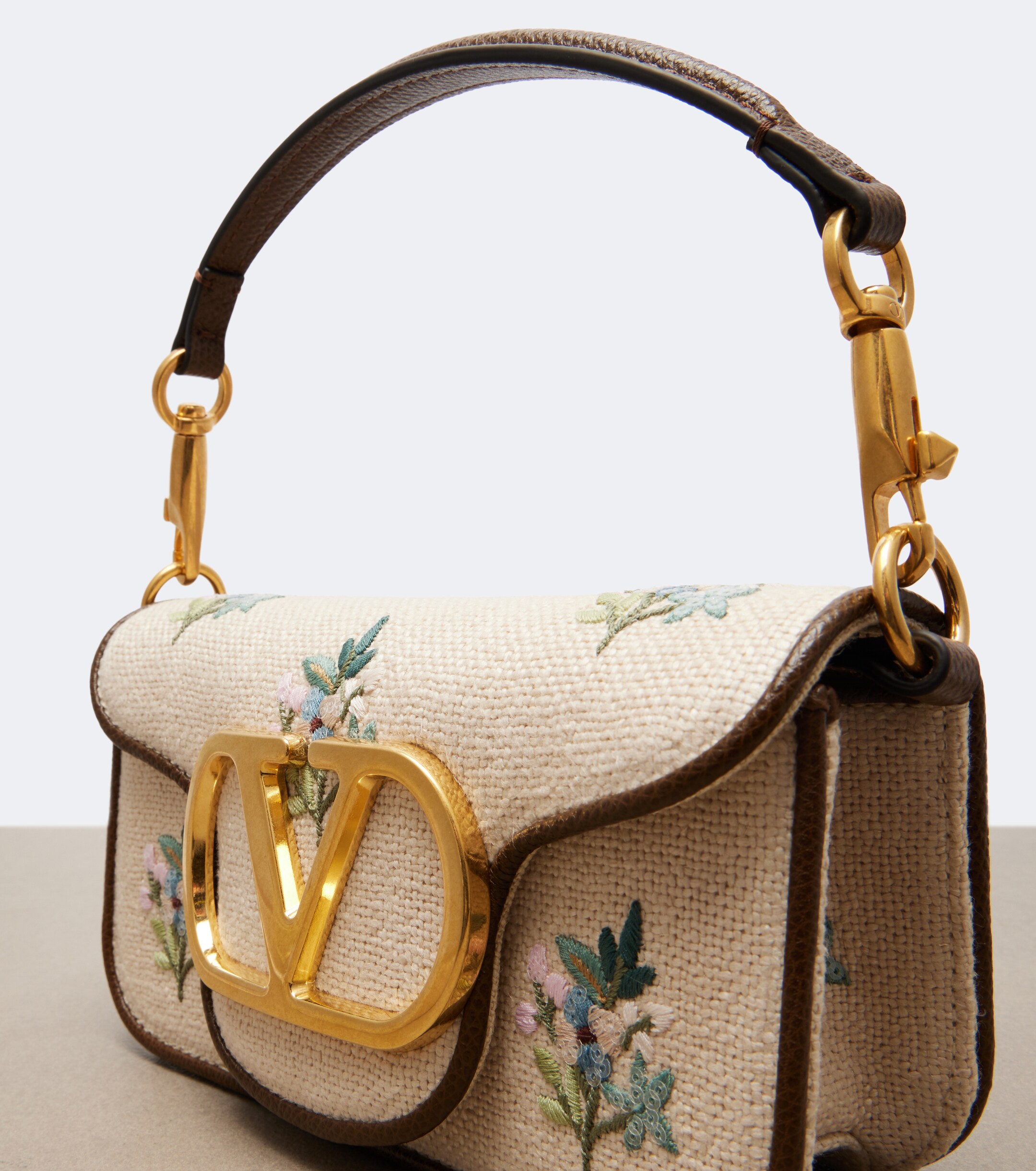 Valentino Garavani Locò Small embroidered top-handle bag thumbnail