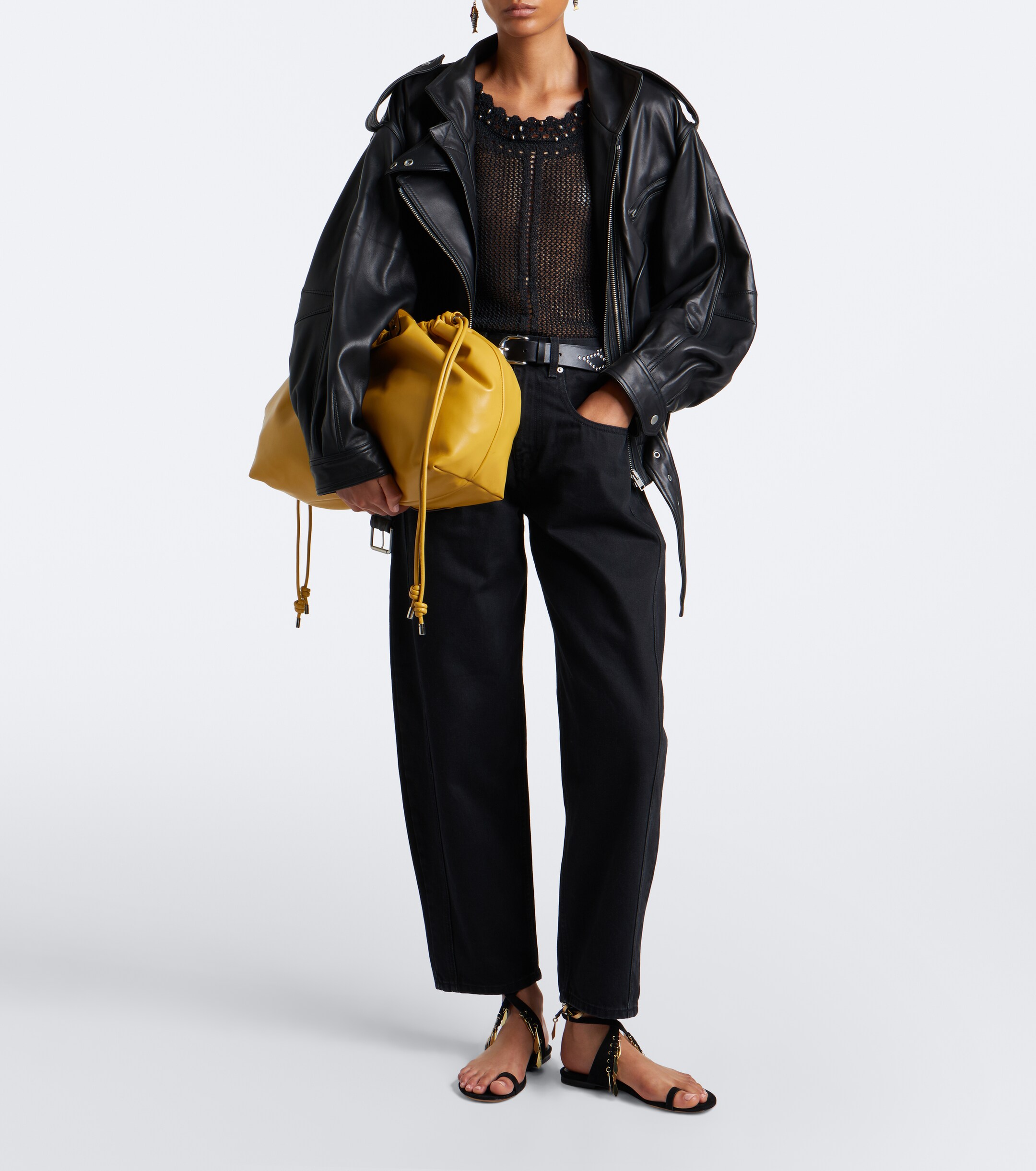 Isabel Marant Silven Large leather shoulder bag