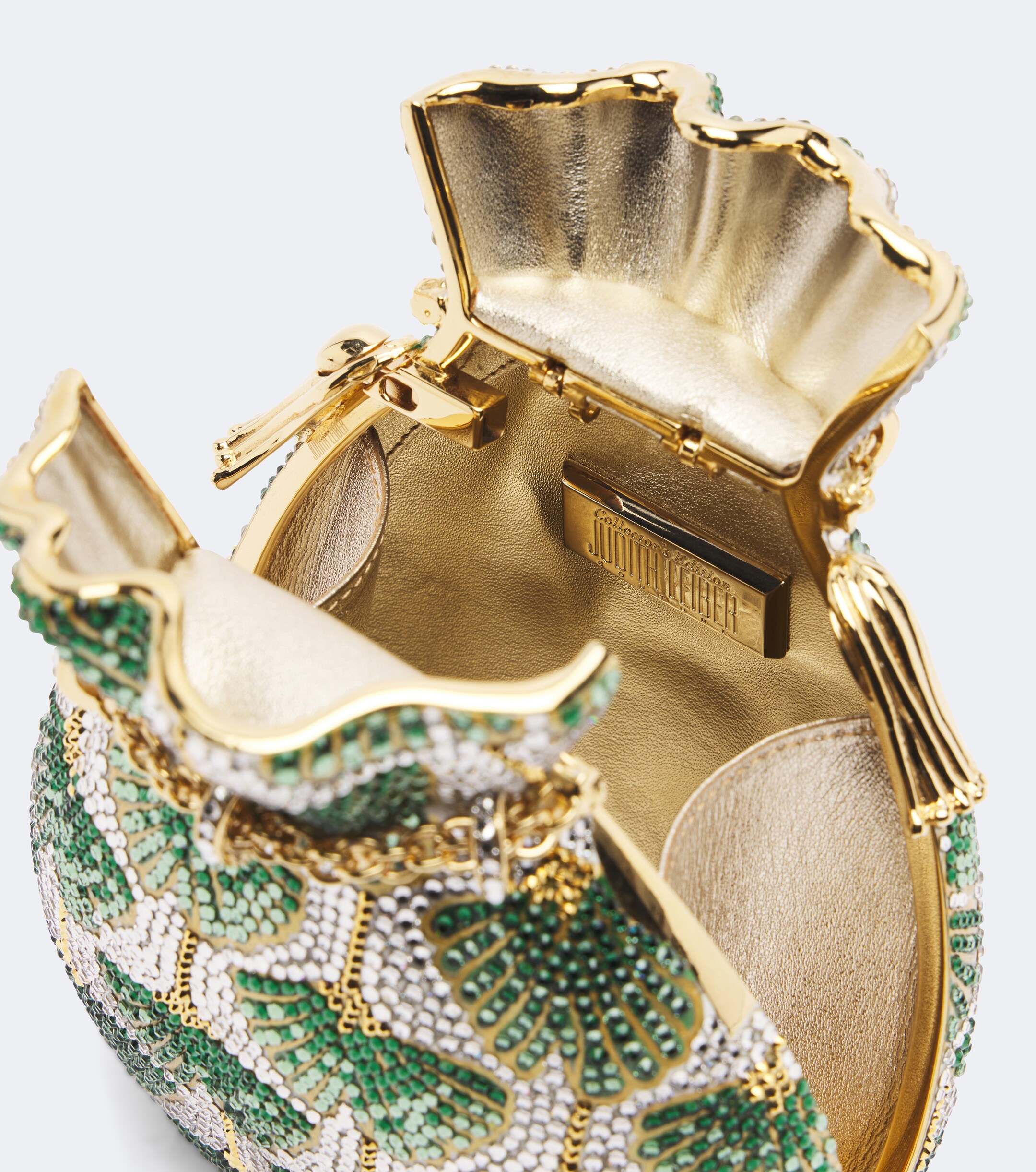 Judith Leiber Couture Judith Leiber Couture Ginkgo crystal-embellished clutch
