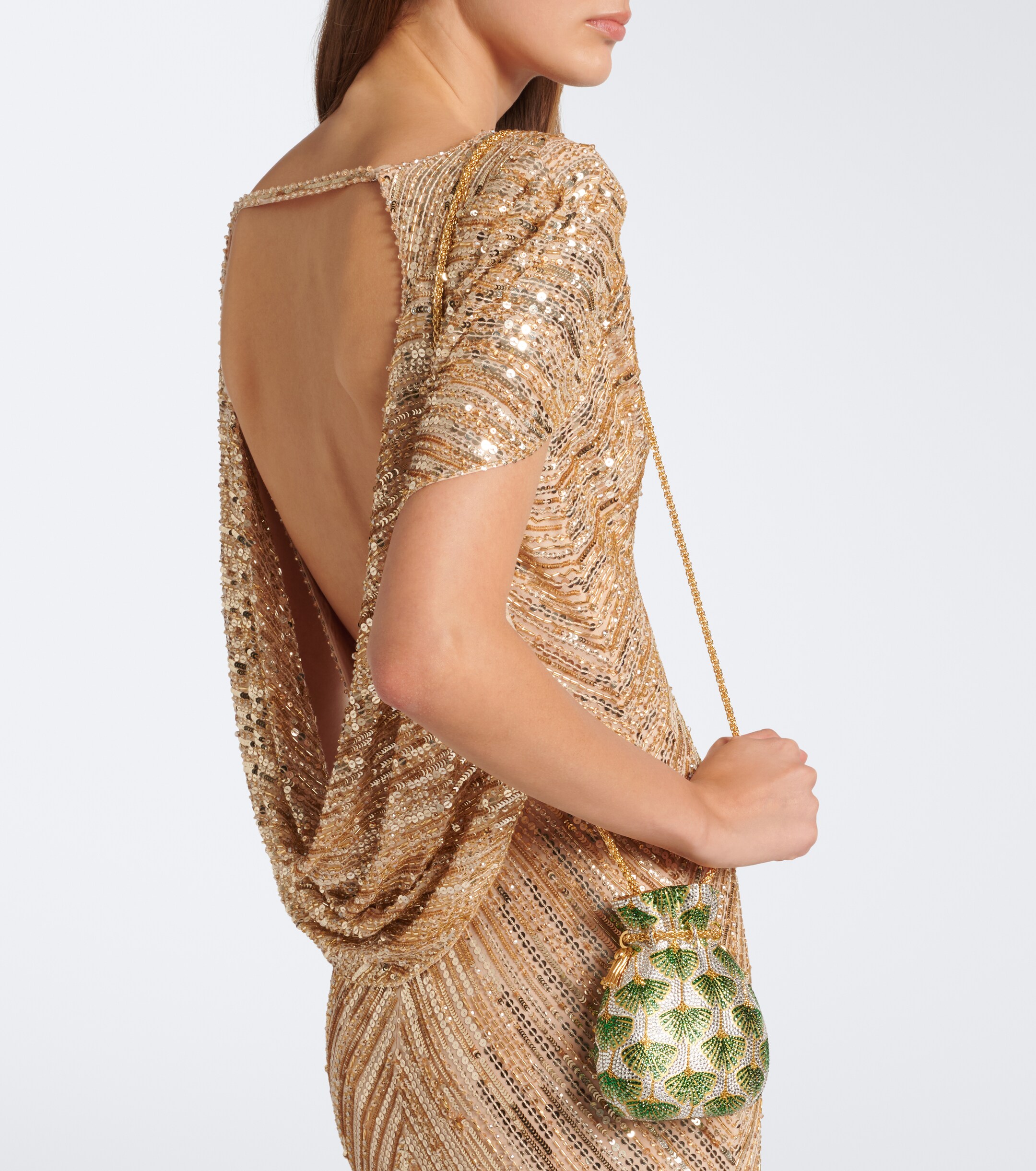 Judith Leiber Couture Judith Leiber Couture Ginkgo crystal-embellished clutch