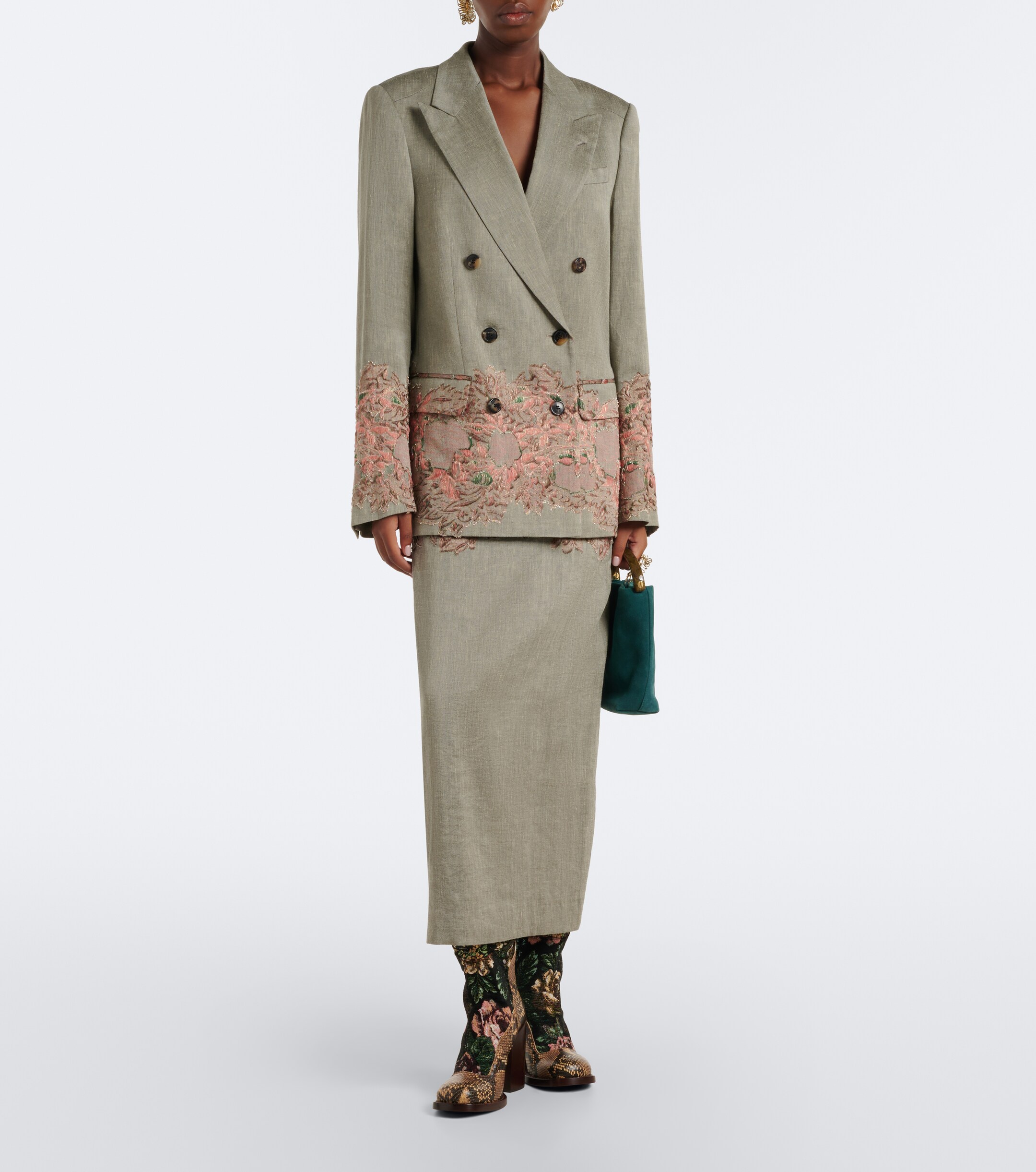 Dries Van Noten Dries Van Noten Patchwork leather over-the-knee boots