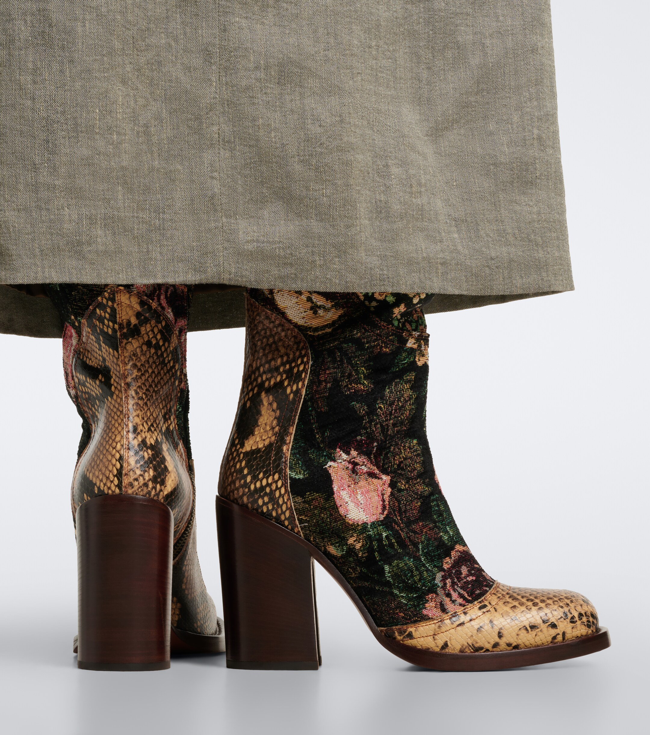 Dries Van Noten Dries Van Noten Patchwork leather over-the-knee boots