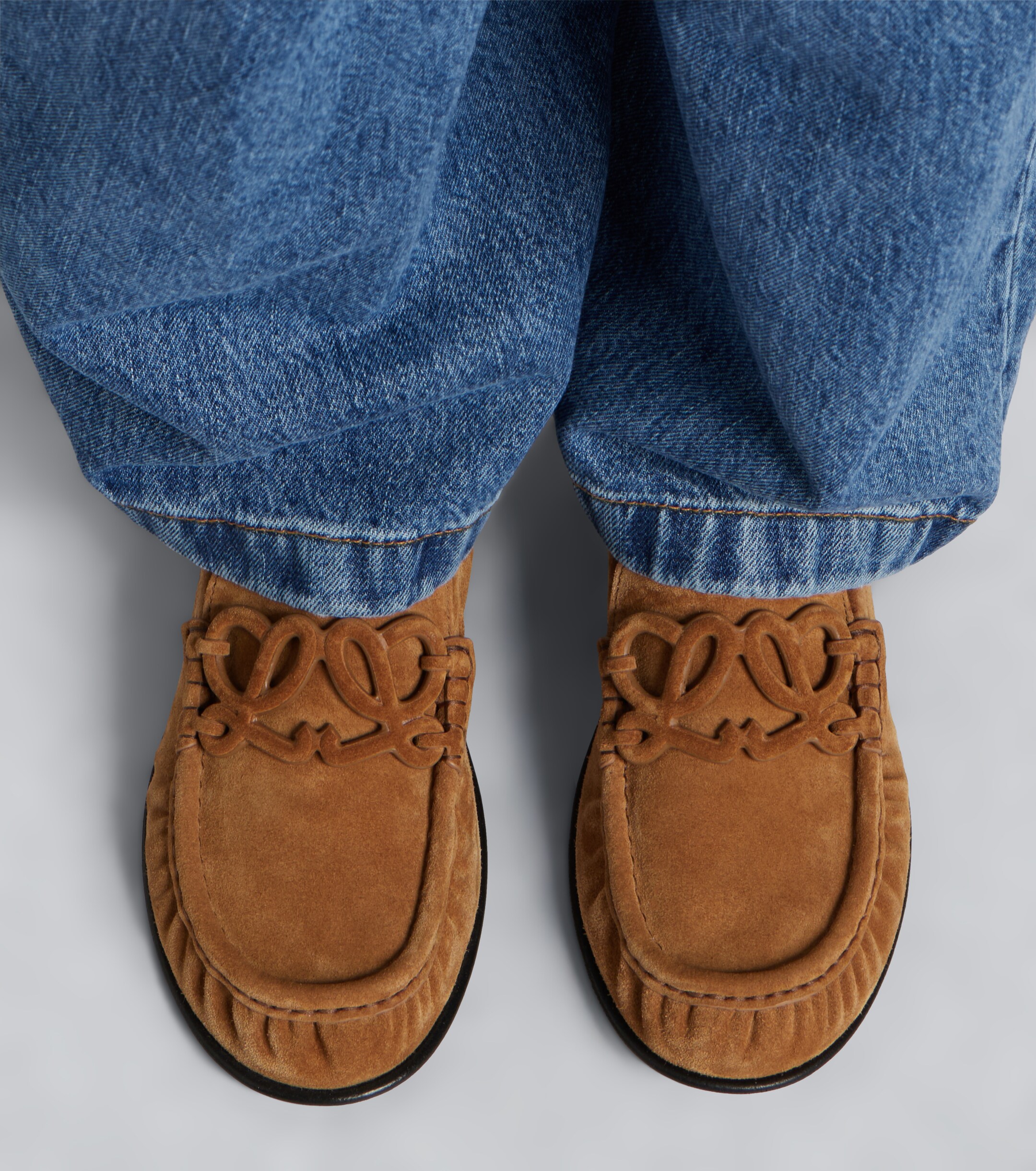 Loewe Loewe Double L suede loafers