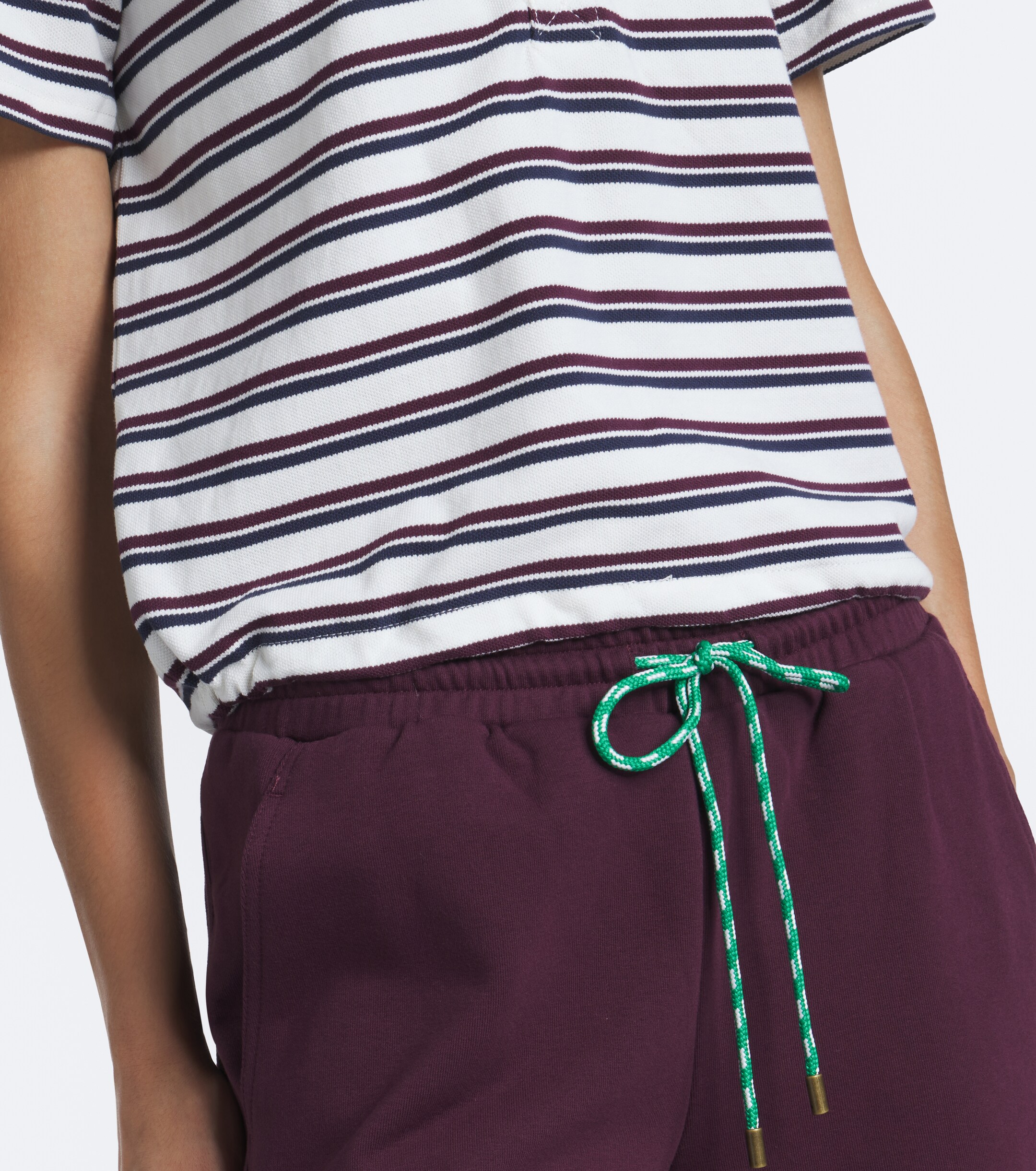 The Upside The Upside Sophie Cropped striped piqué polo shirt