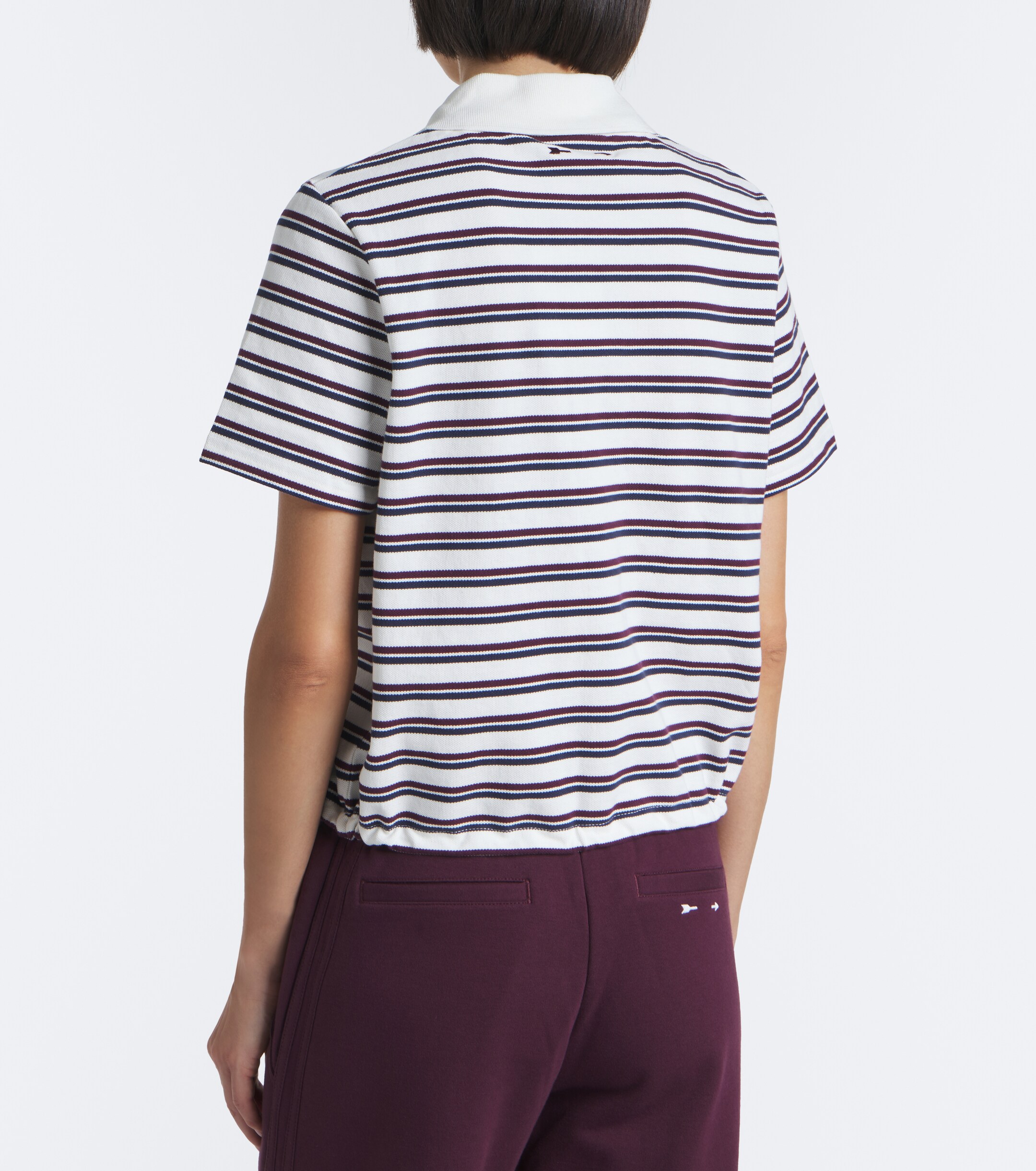 The Upside The Upside Sophie Cropped striped piqué polo shirt