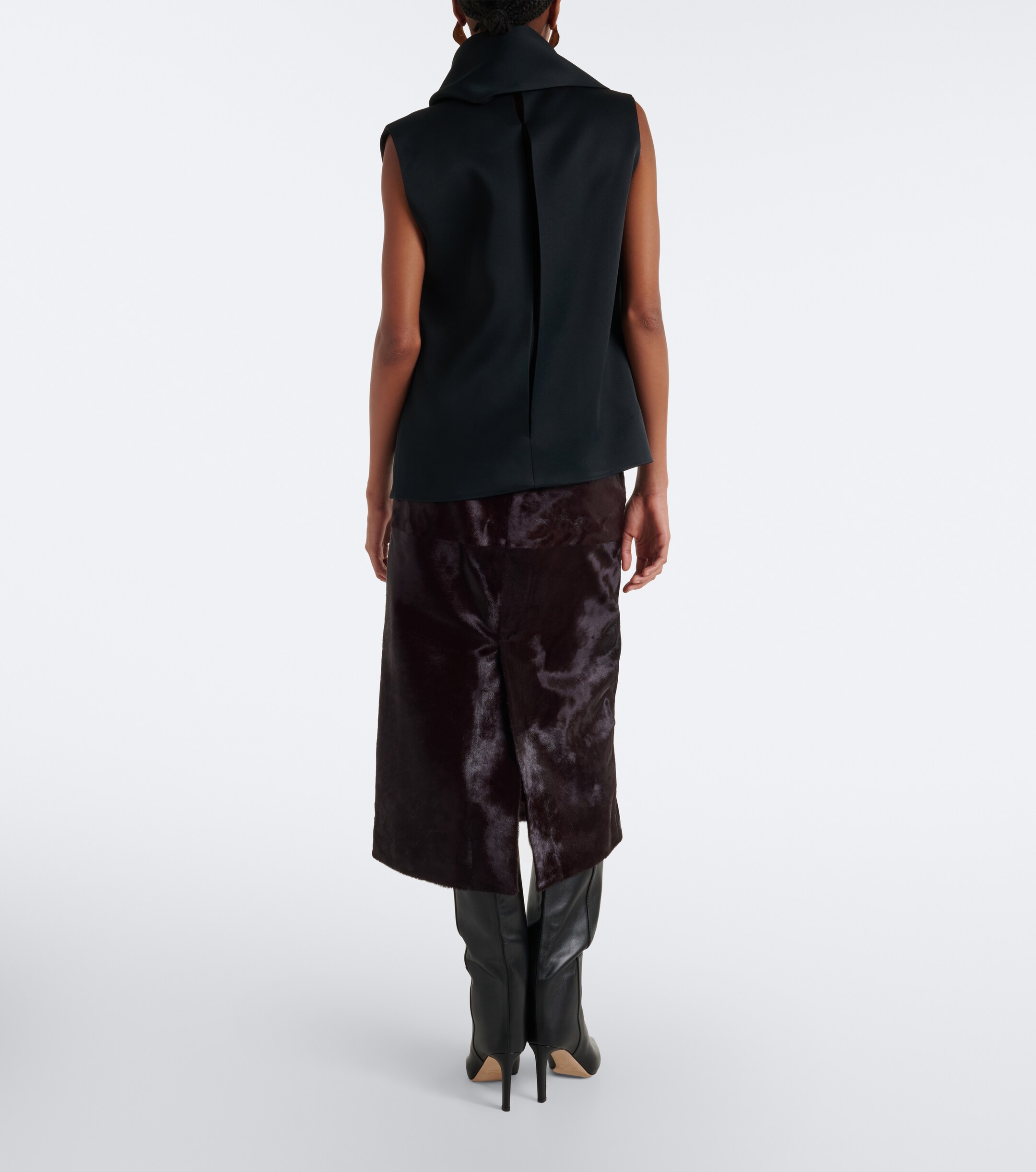 SIMKHAI Simkhai Tobiana calf hair pencil skirt
