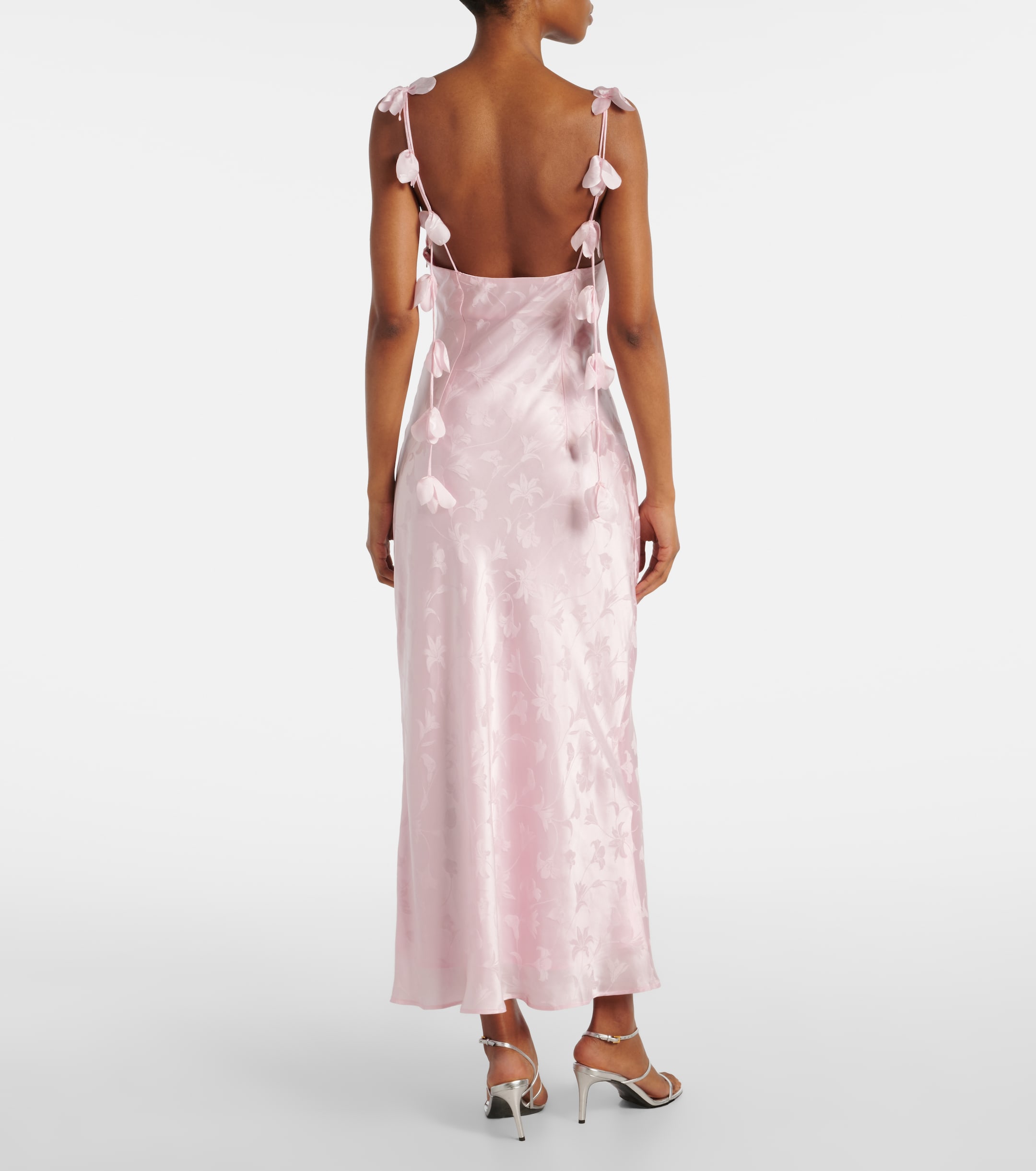 rotate satin midi dress Rotate - Bridal silk satin jacquard midi dress