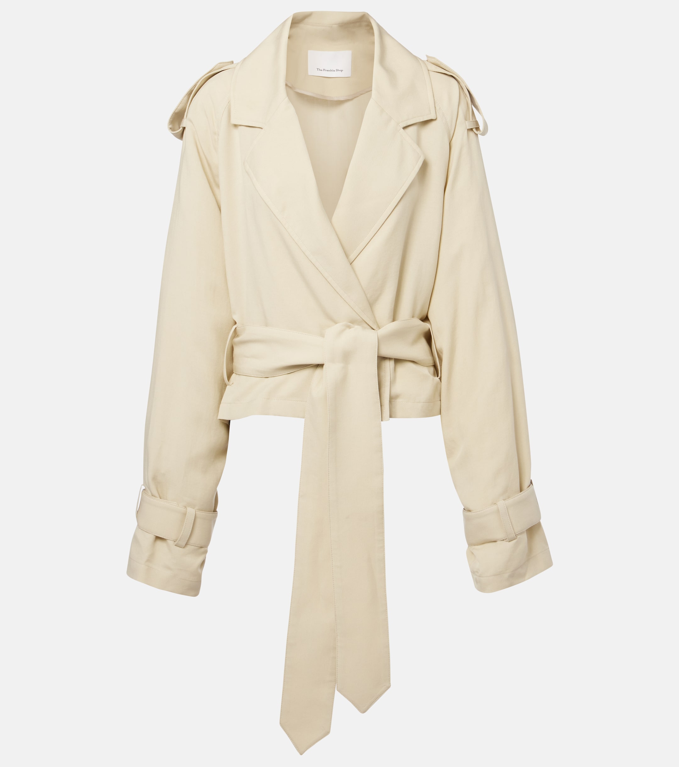 The Frankie Shop Simona cropped trench coat thumbnail