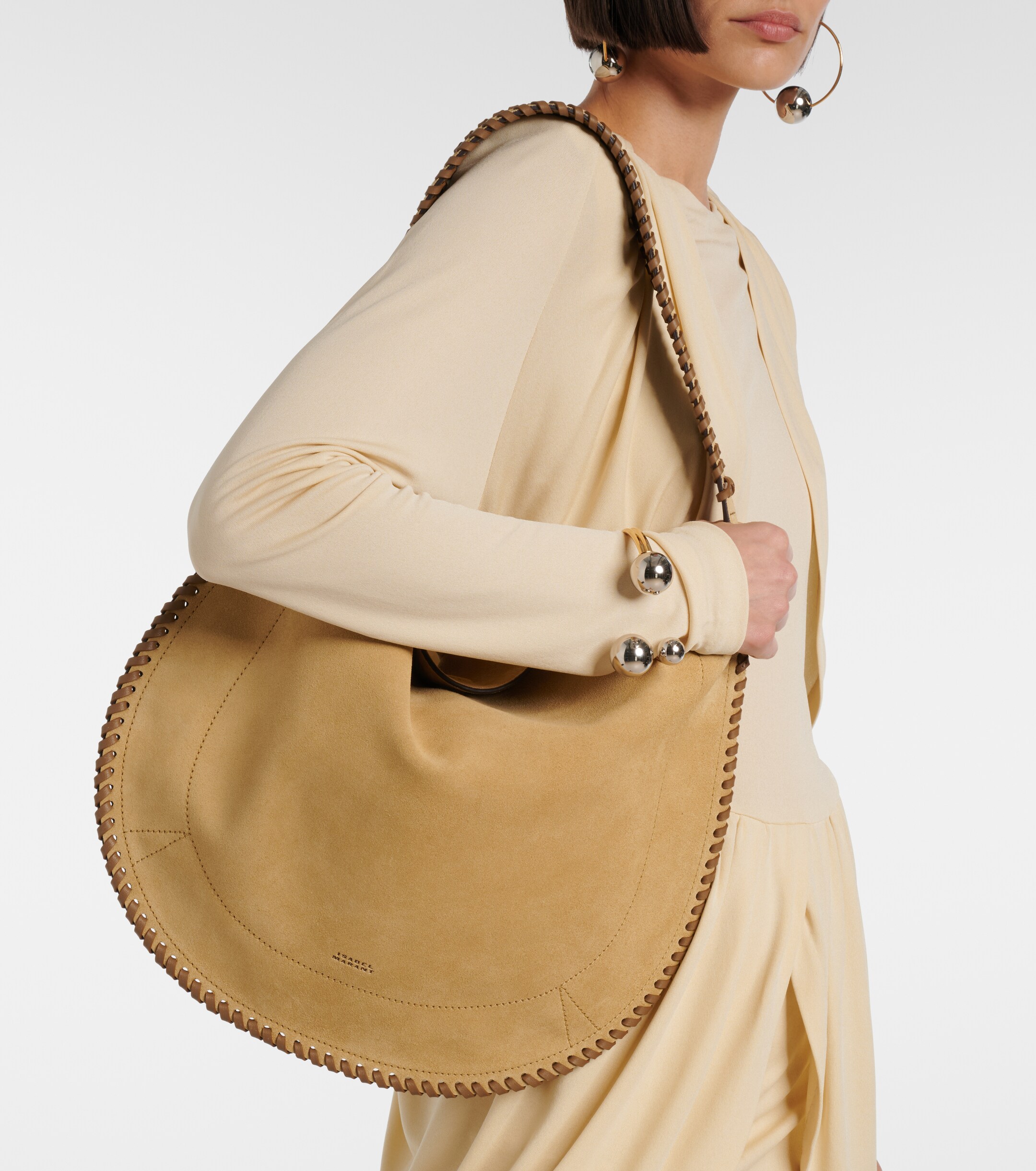 Isabel Marant Oskan Medium suede shoulder bag