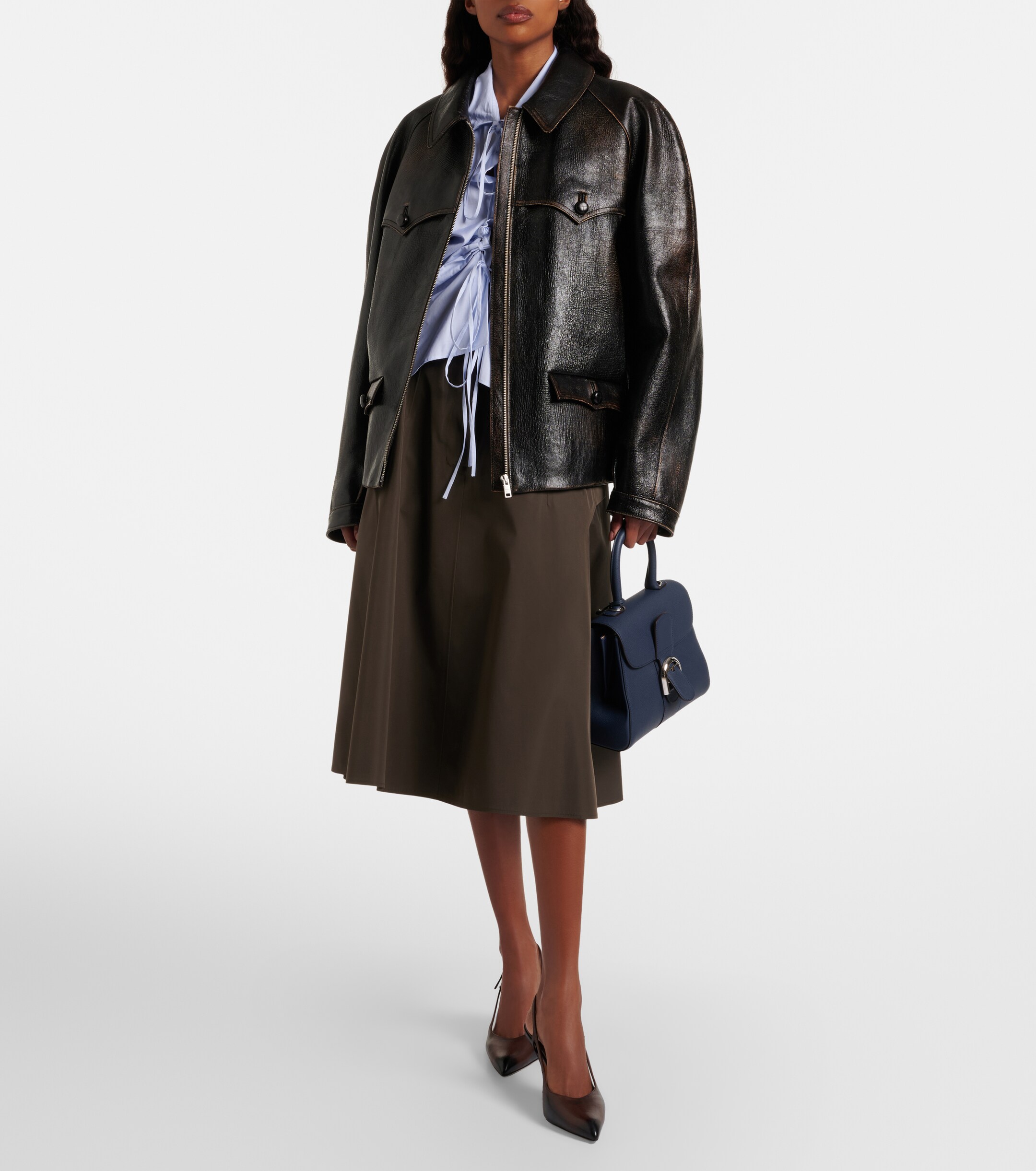 Delvaux Brillant PM leather top-handle bag thumbnail