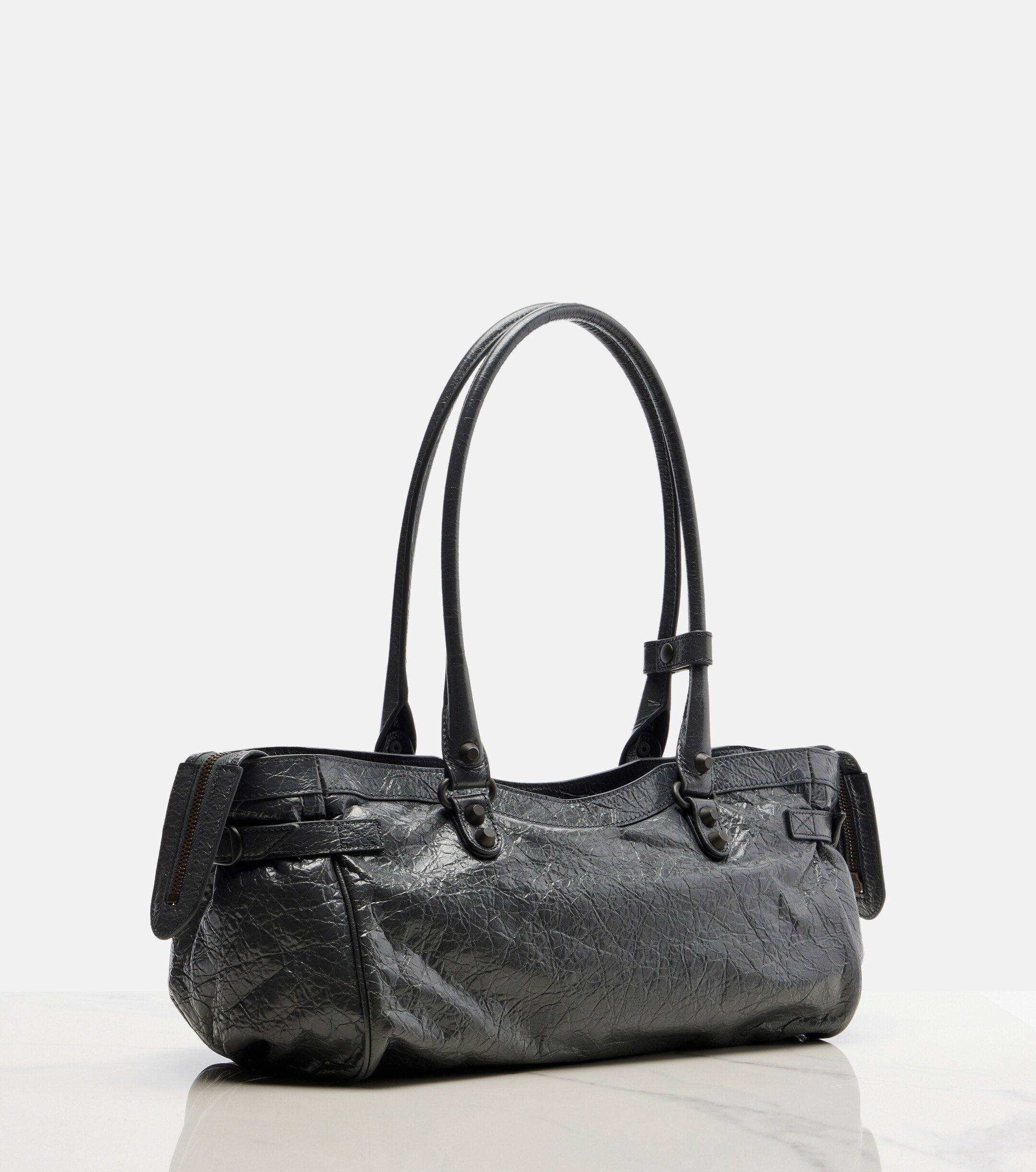 Balenciaga Le City East-West leather shoulder bag