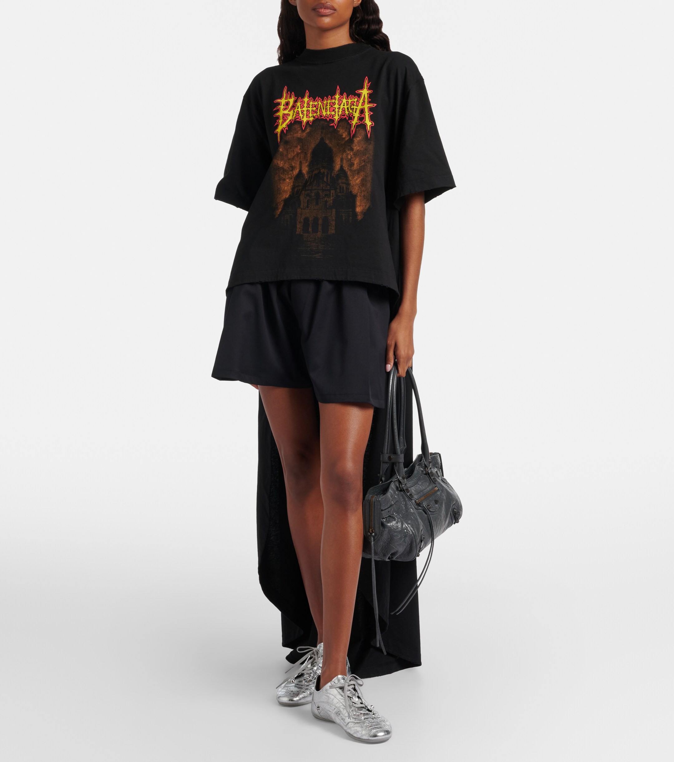 Balenciaga Le City East-West leather shoulder bag