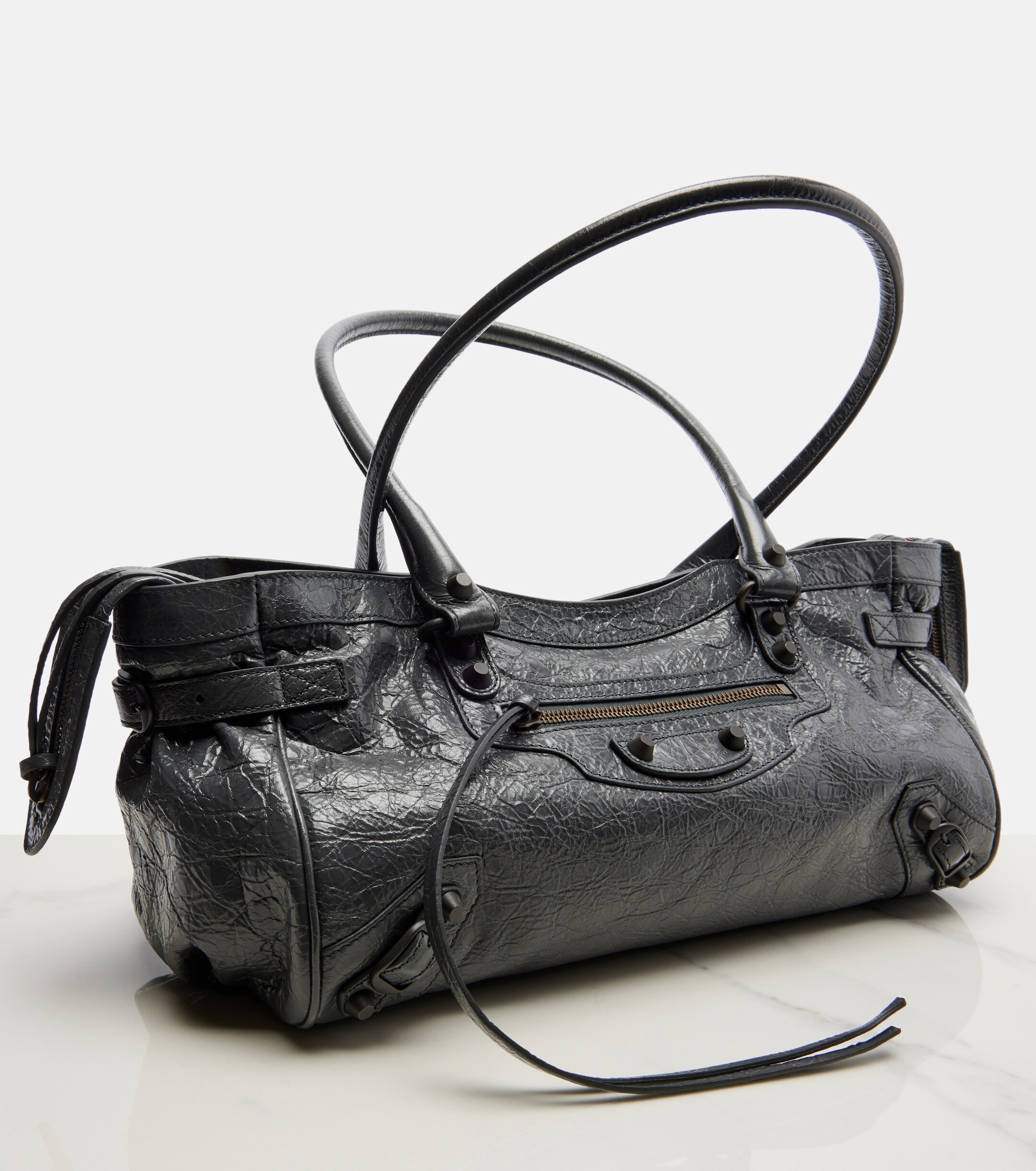 Balenciaga Le City East-West leather shoulder bag