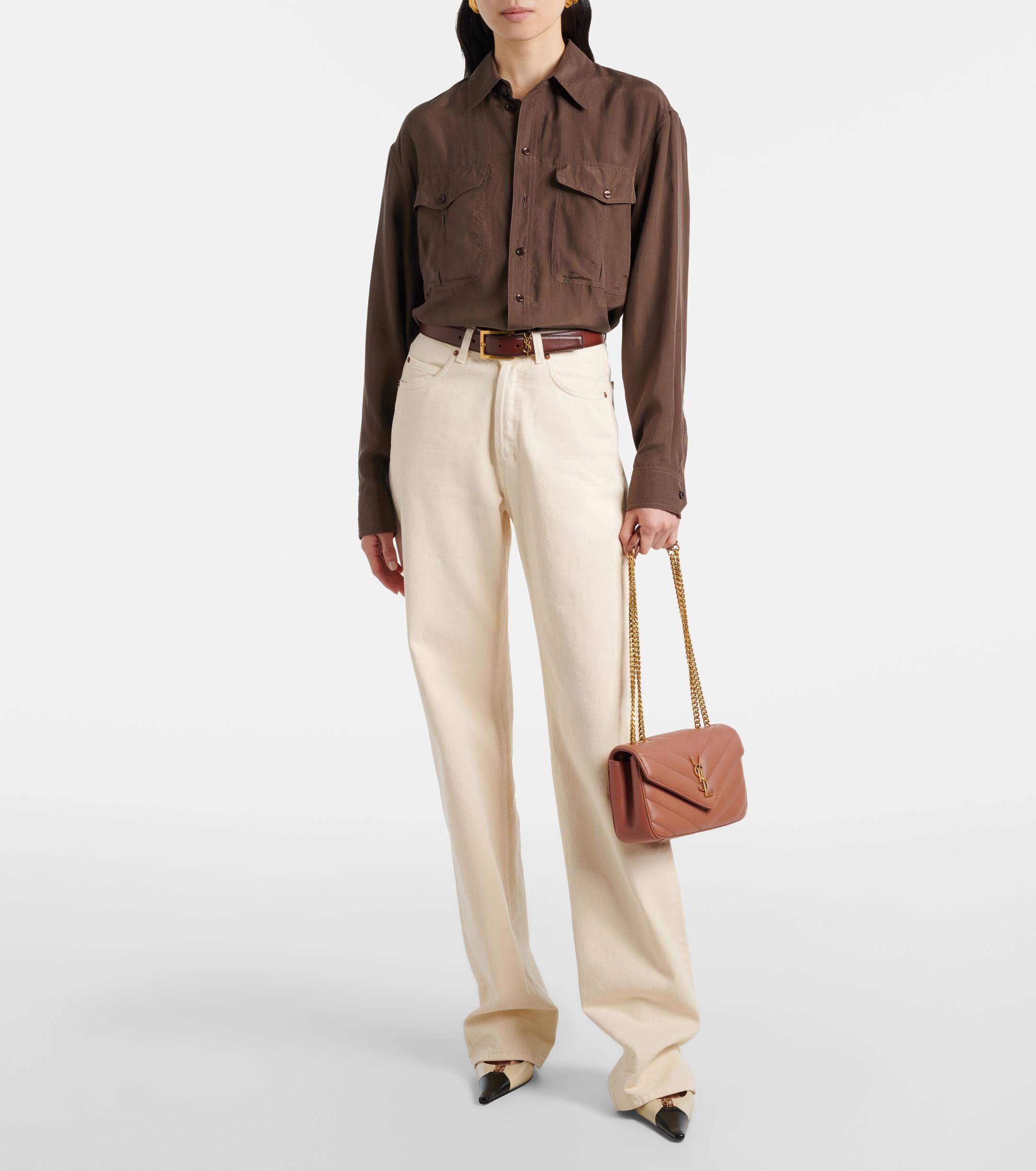 Saint Laurent Loulou Small leather shoulder bag