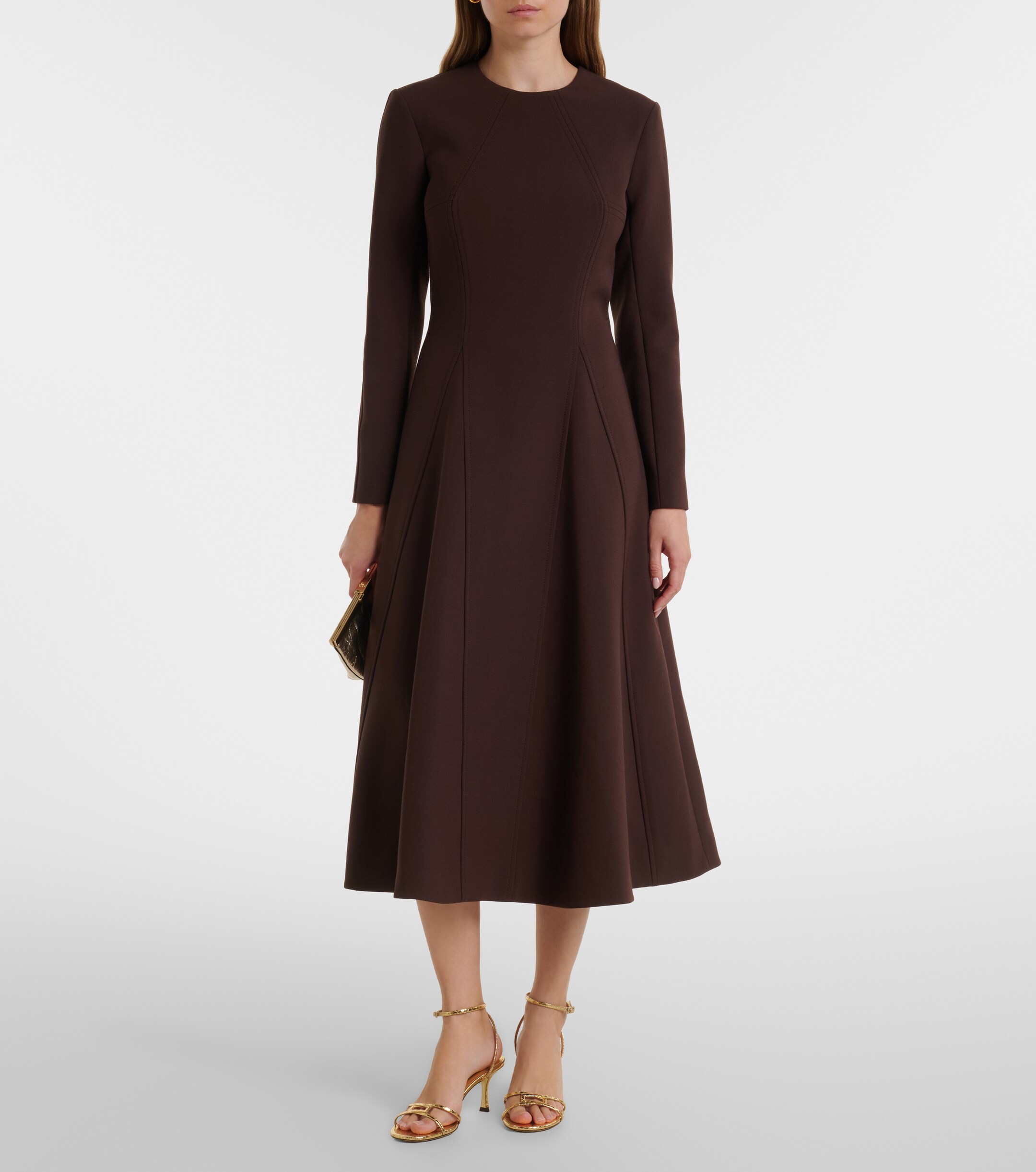 Emilia Wickstead Emilia Wickstead Olivienne pleated crêpe midi dress