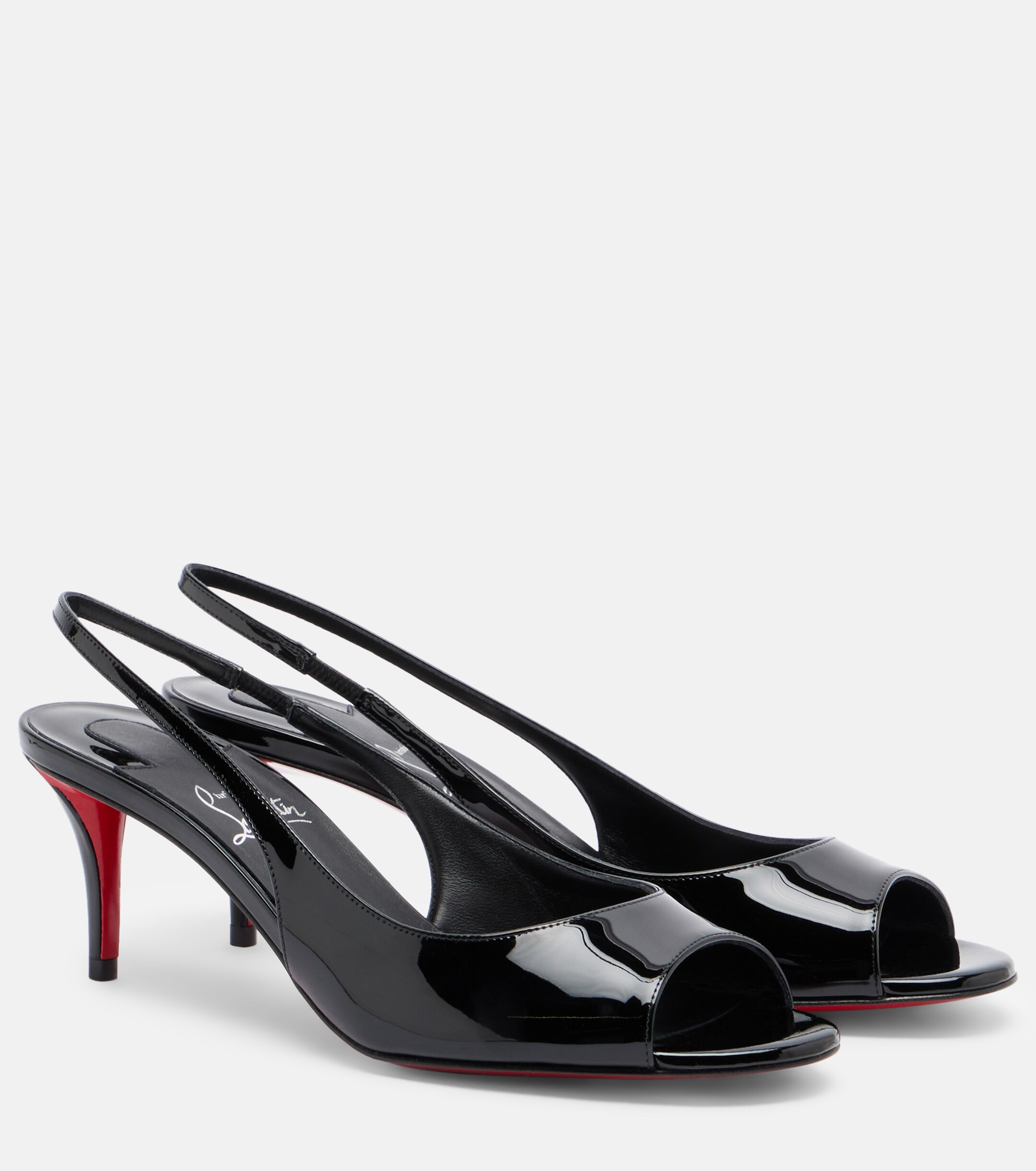 CHRISTIAN LOUBOUTIN Christian Louboutin Miss Z patent leather slingback sandals