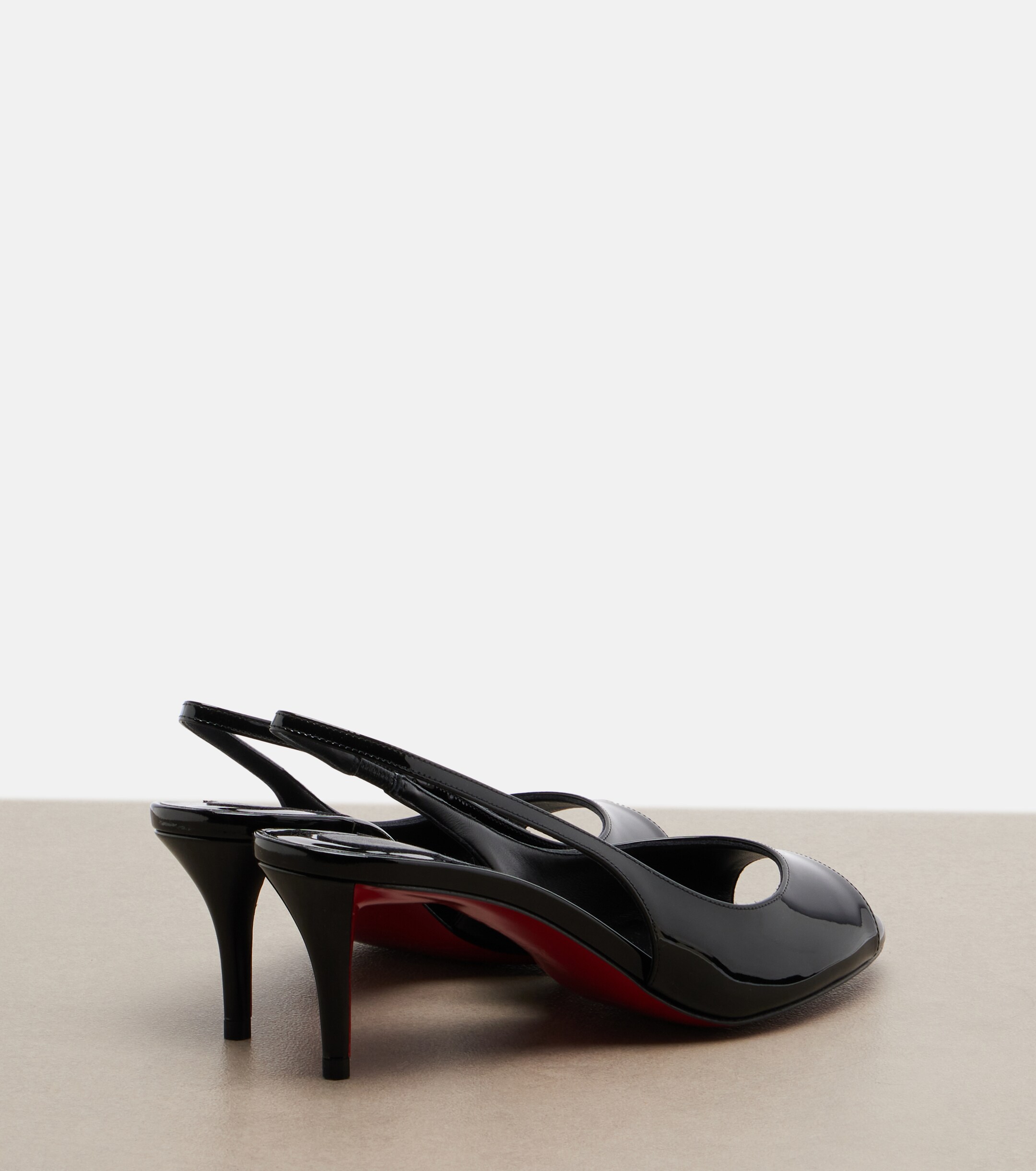 CHRISTIAN LOUBOUTIN Christian Louboutin Miss Z patent leather slingback sandals
