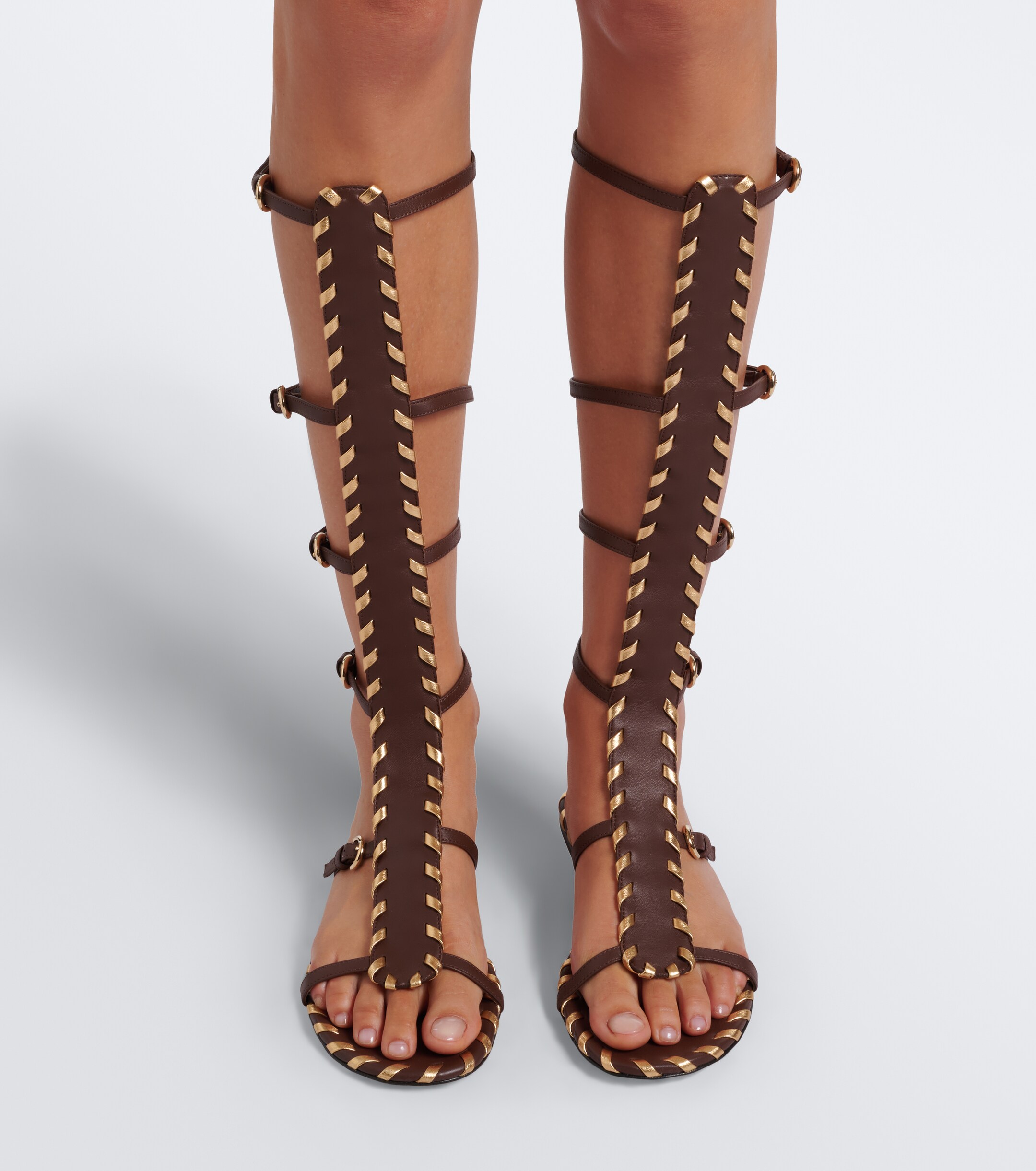 GIANVITO ROSSI Gianvito Rossi Zaira leather gladiator sandals