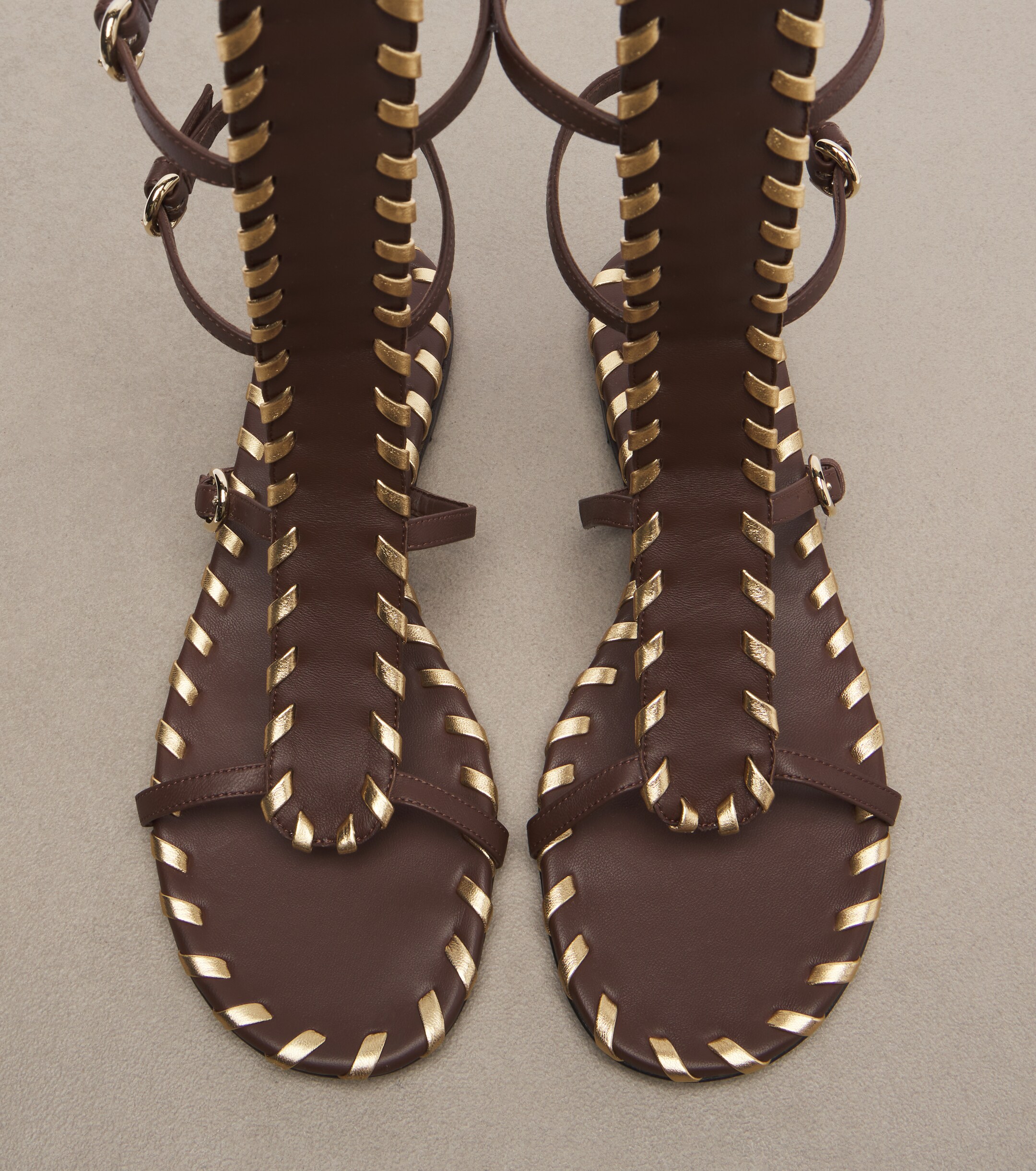 GIANVITO ROSSI Gianvito Rossi Zaira leather gladiator sandals