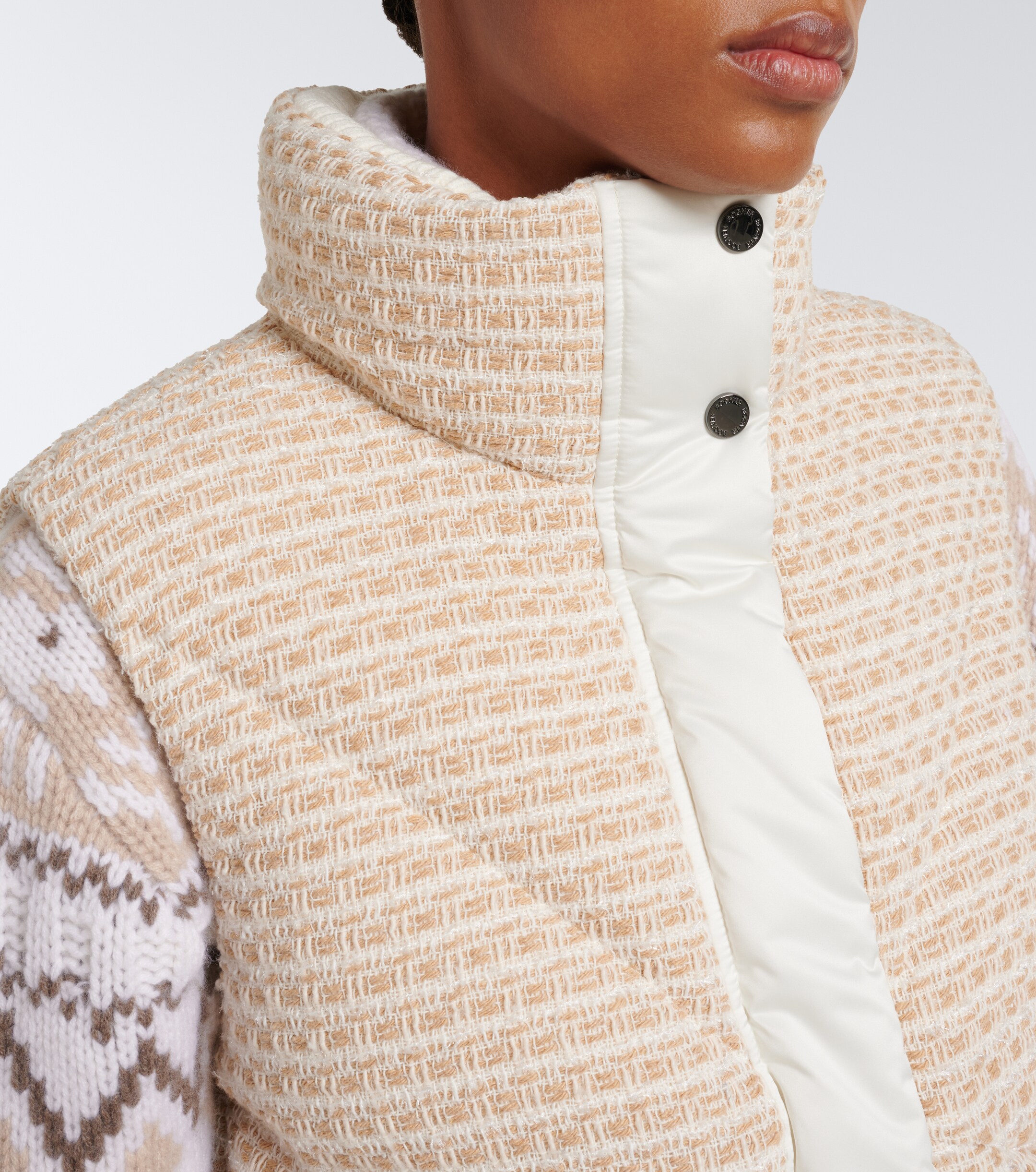 BOGNER Bogner Netty tweed-trimmed down vest
