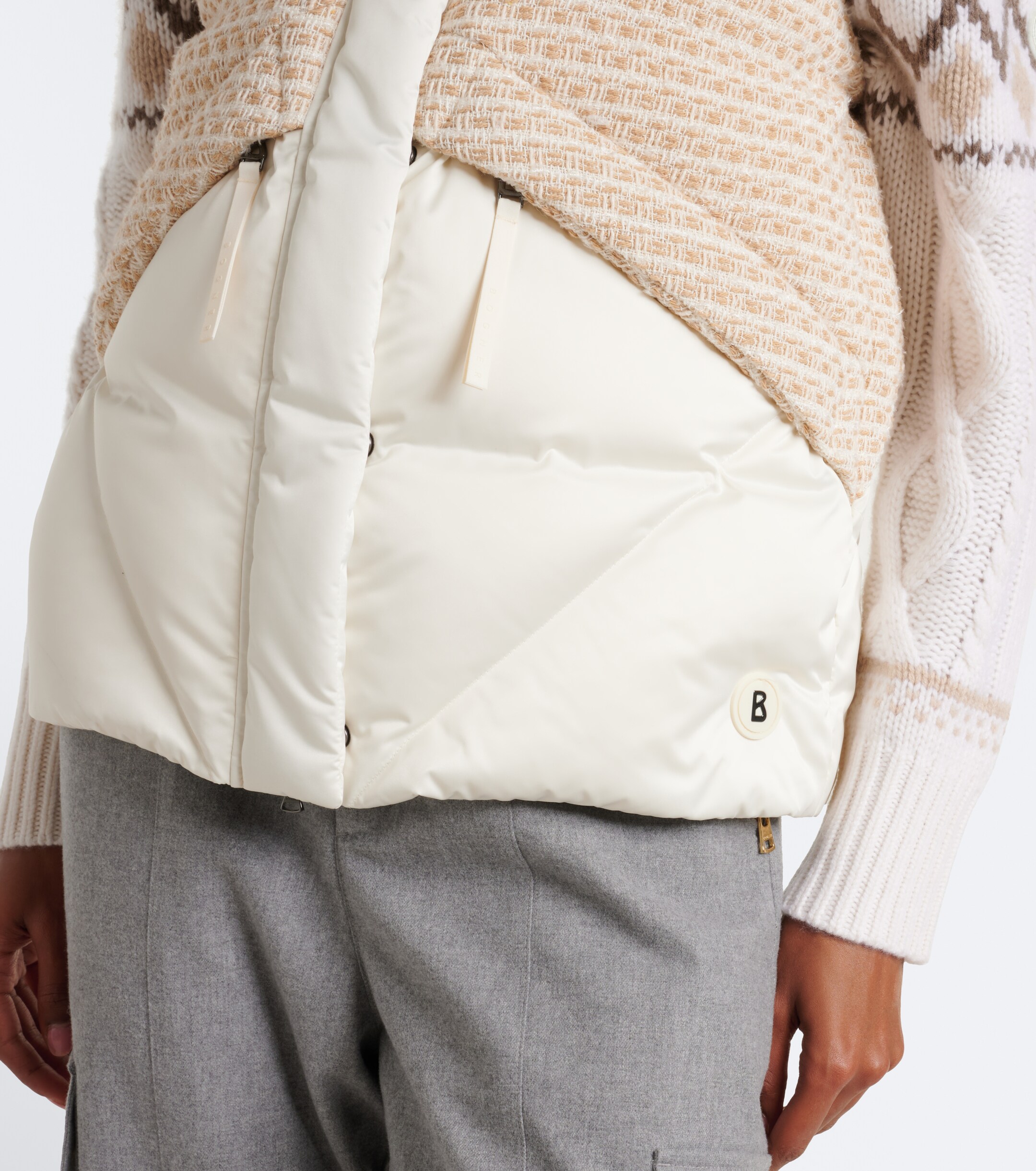 BOGNER Bogner Netty tweed-trimmed down vest