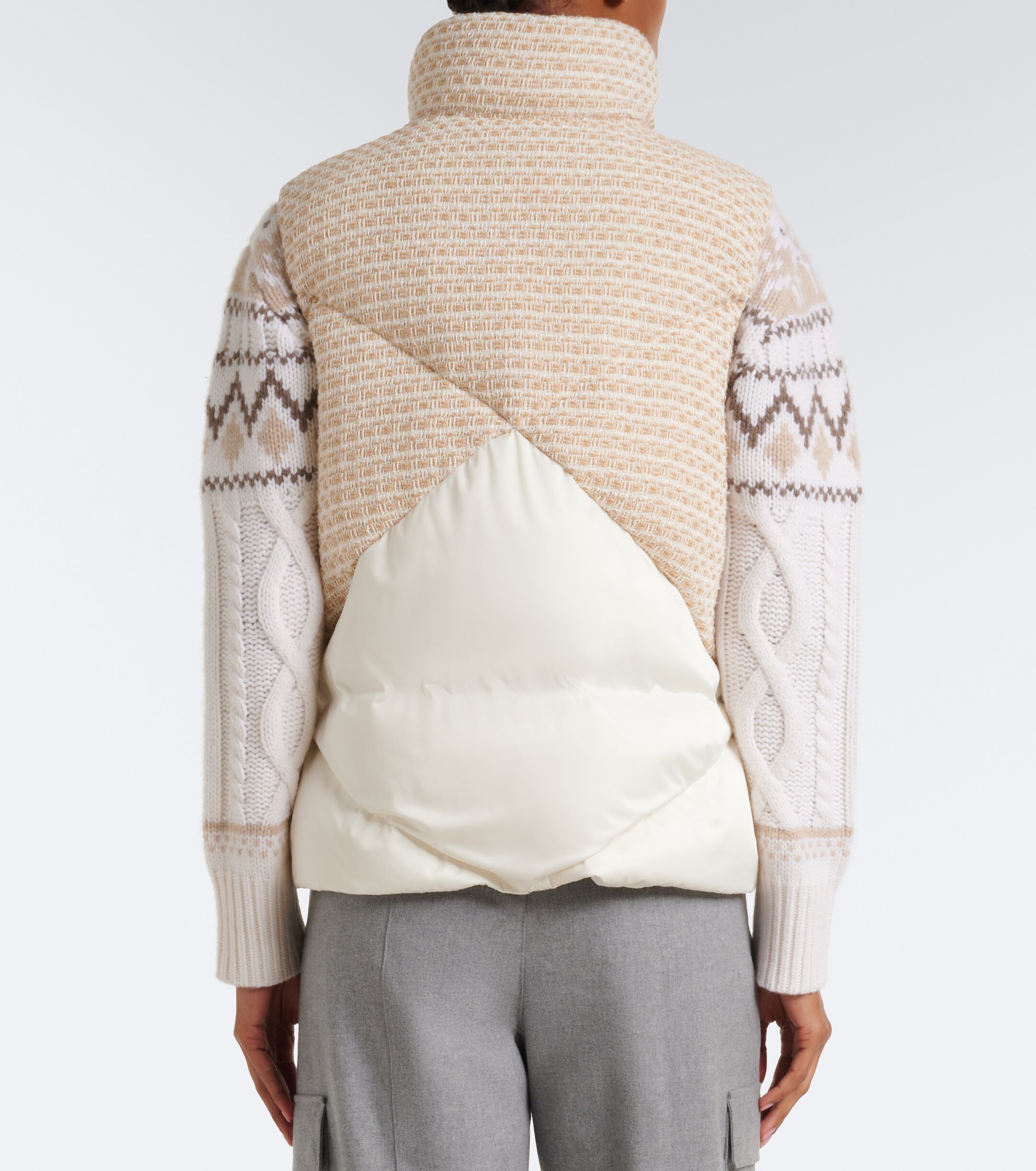 BOGNER Bogner Netty tweed-trimmed down vest