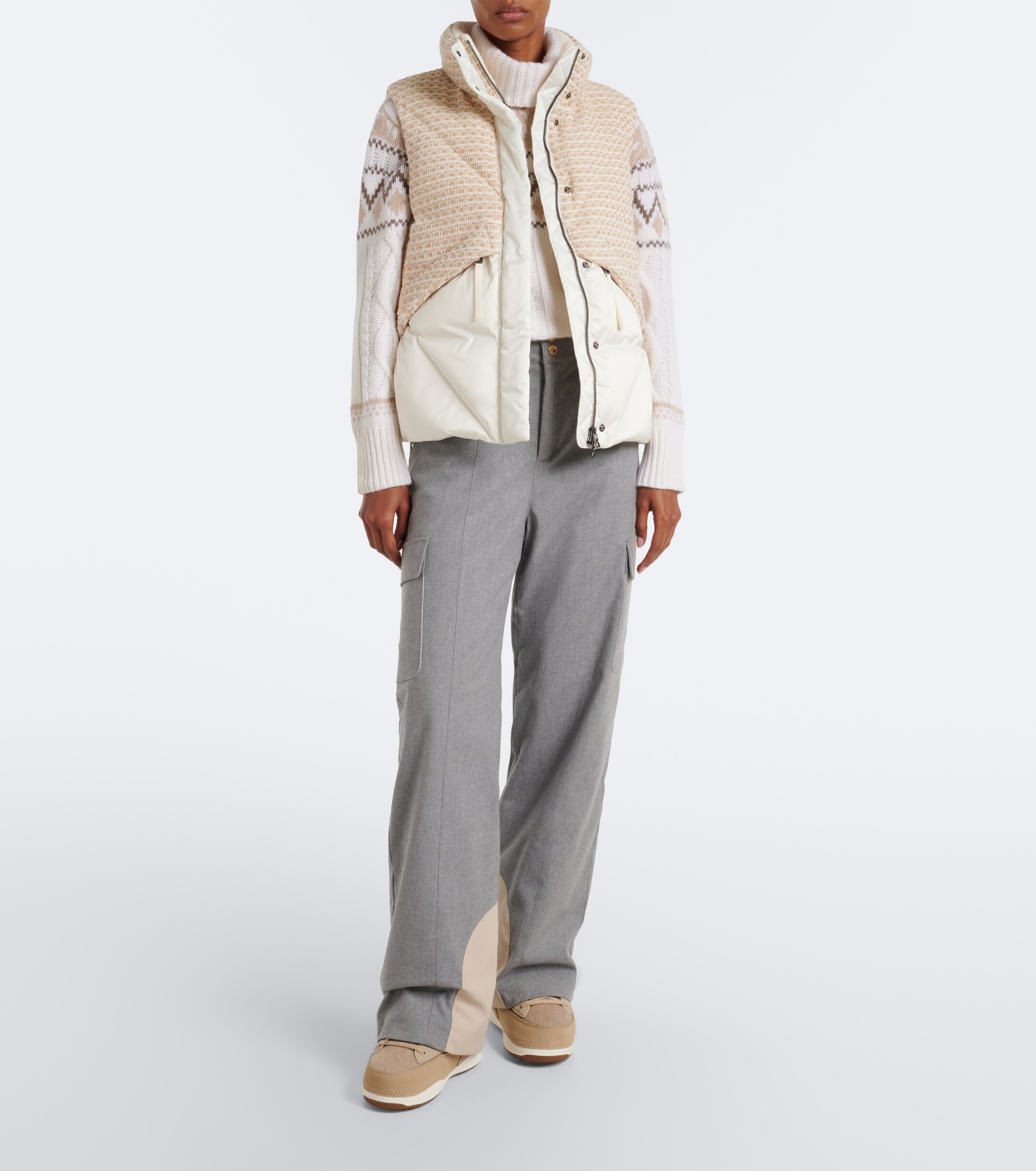 BOGNER Bogner Netty tweed-trimmed down vest