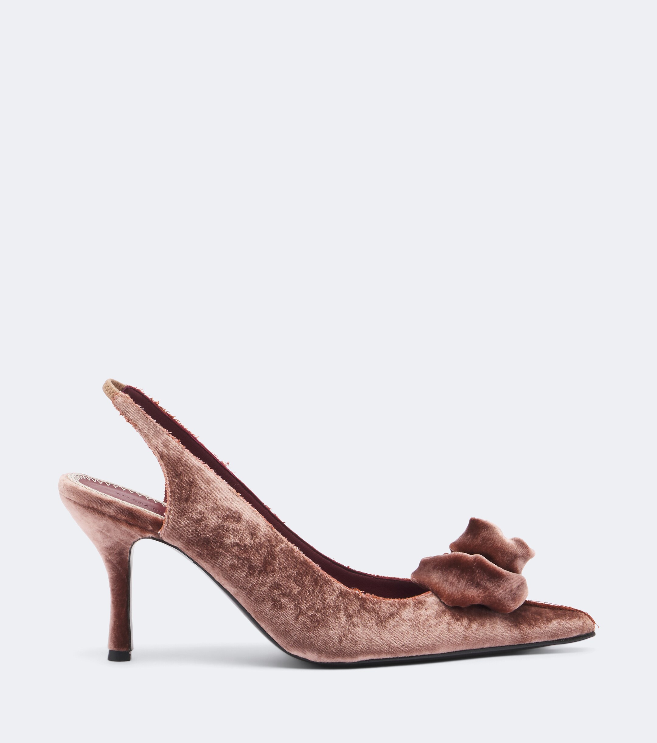 Magda Butrym Magda Butrym Floral-appliqué velvet slingback pumps