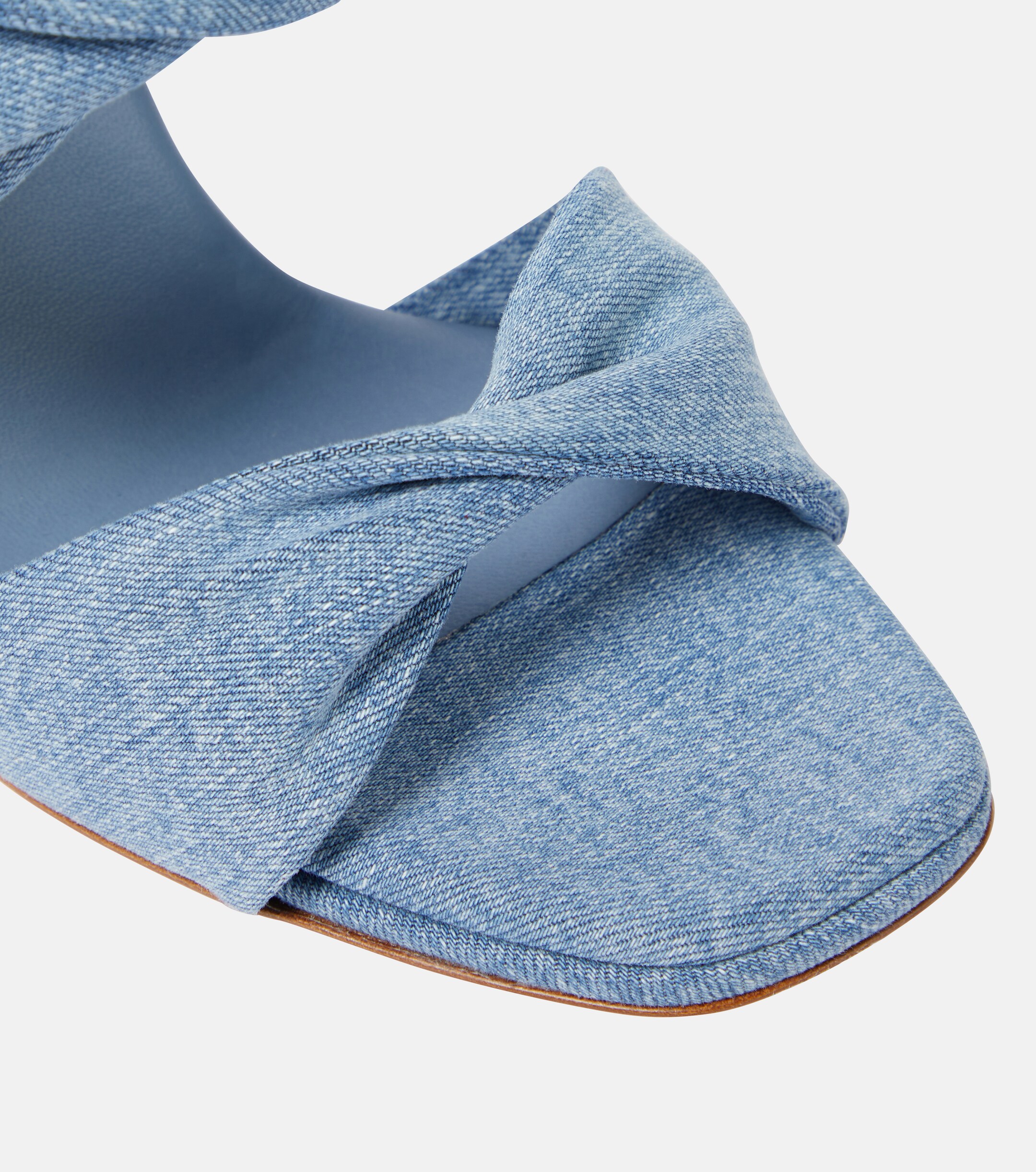 AQUAZZURA Twist denim mules thumbnail