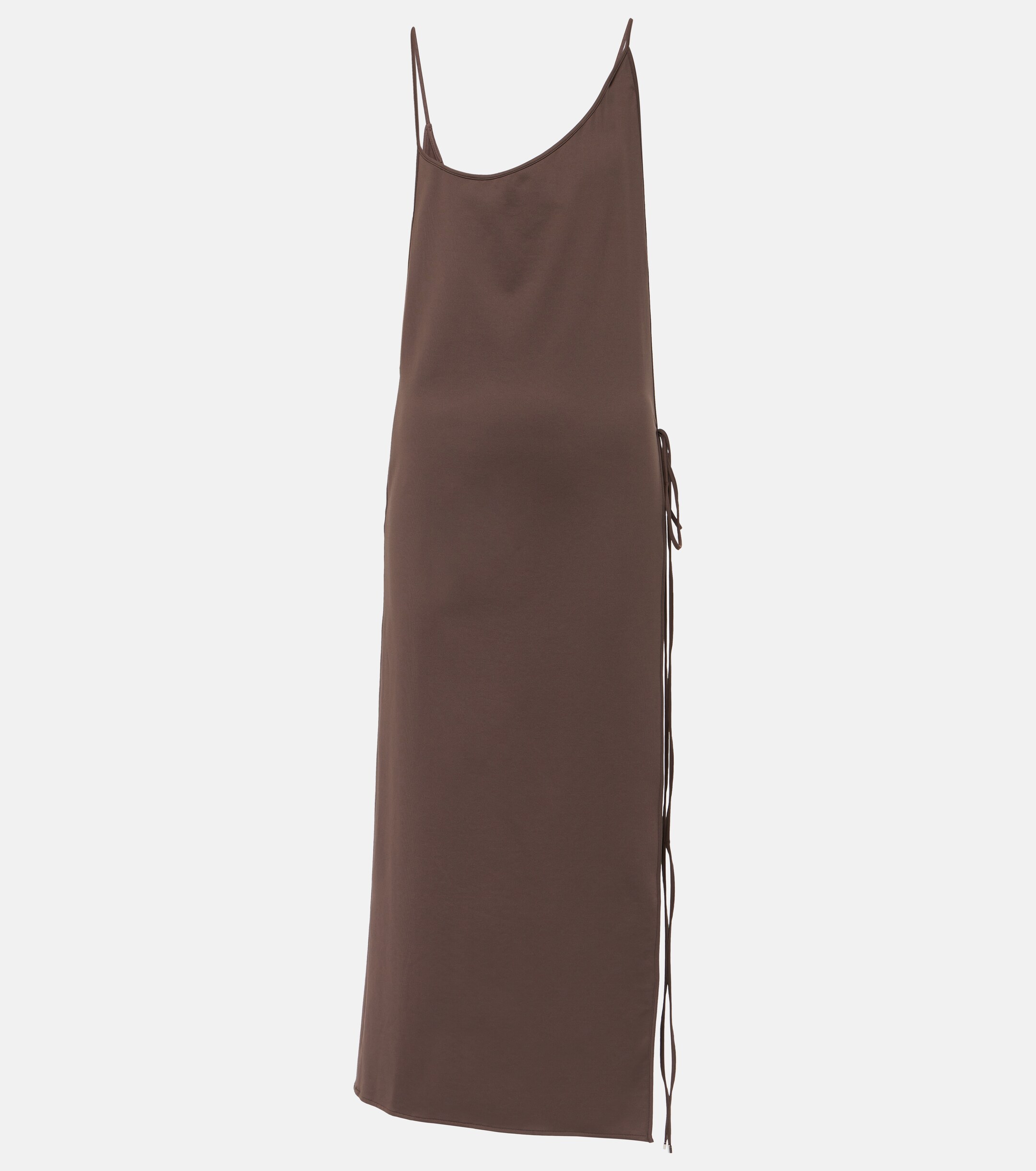 THE ATTICO The Attico Side-slit gathered midi dress