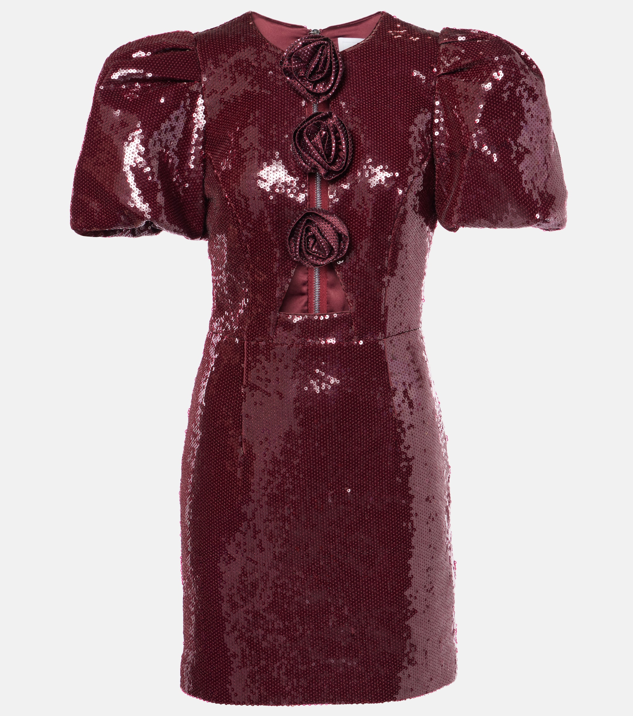 Rebecca Vallance Zelda floral-appliqué sequined minidress
