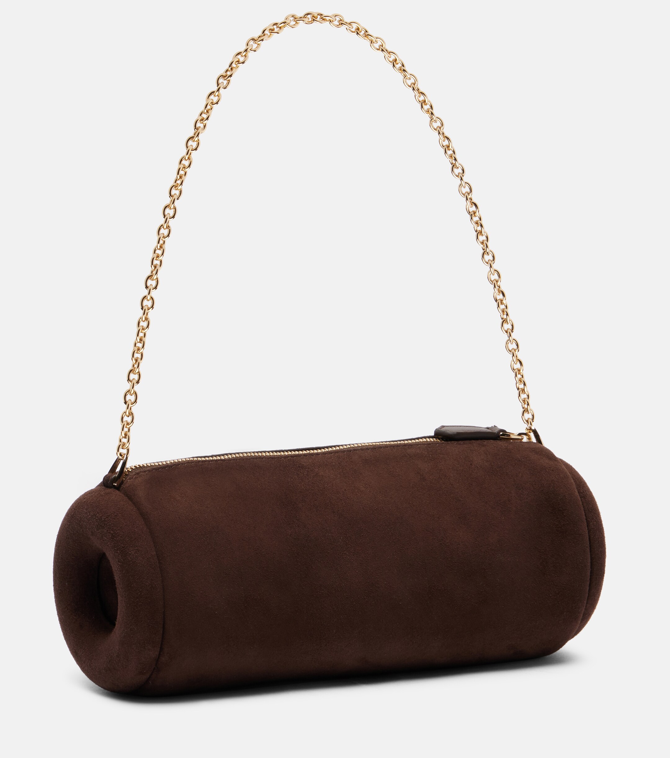 AQUAZZURA Hoop Mini suede shoulder bag