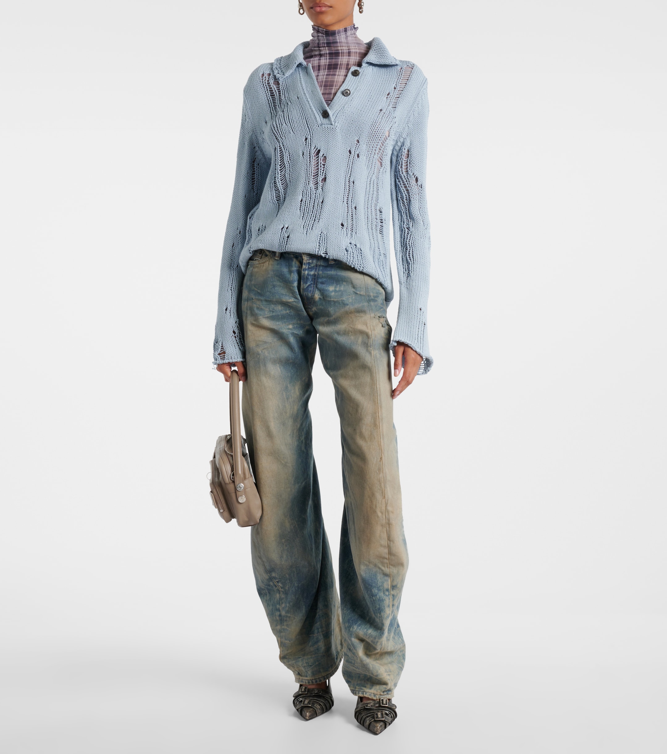 Acne Studios 2006F low-rise wide-leg jeans